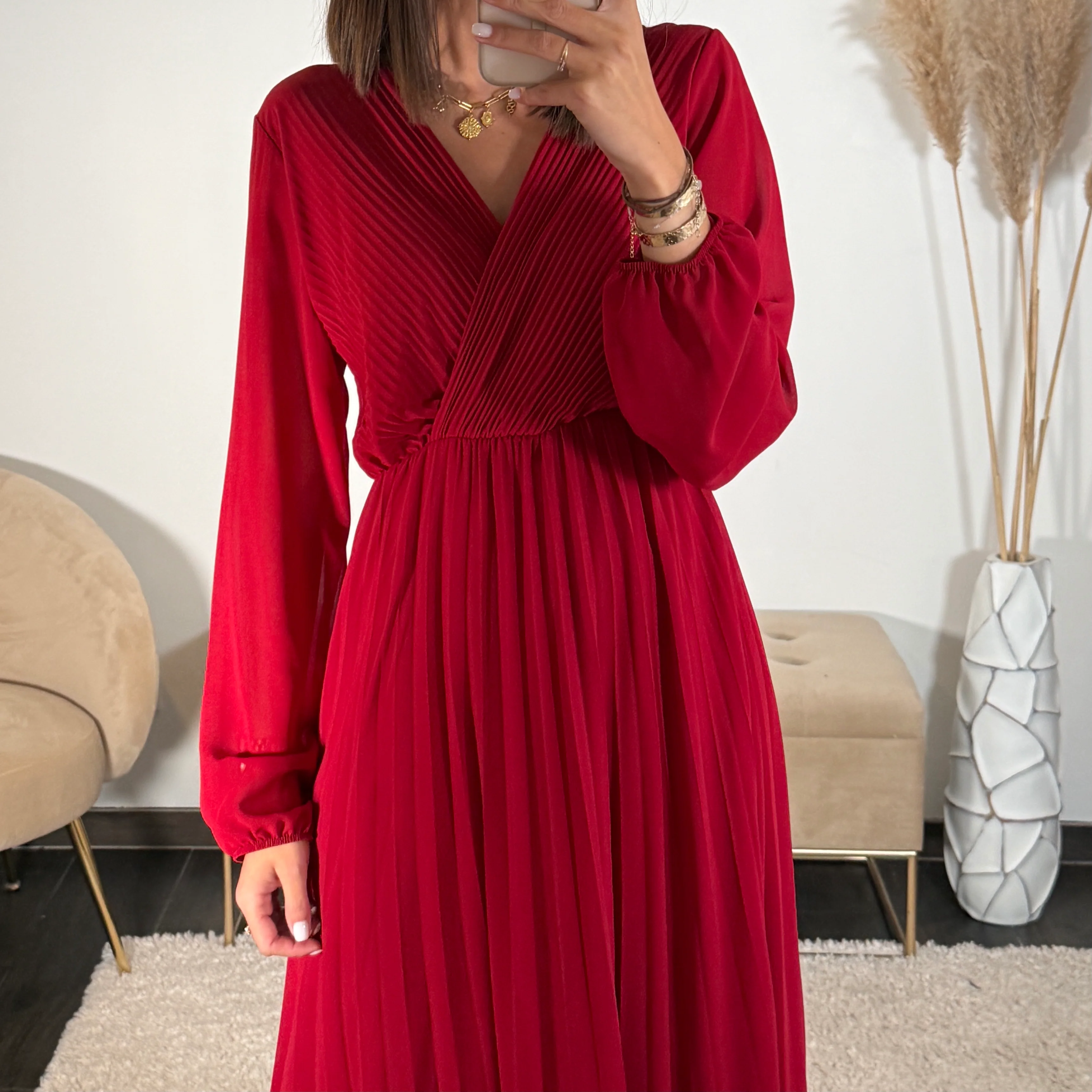 ROBE LONGUE BORDEAUX ELODIE - Image 3