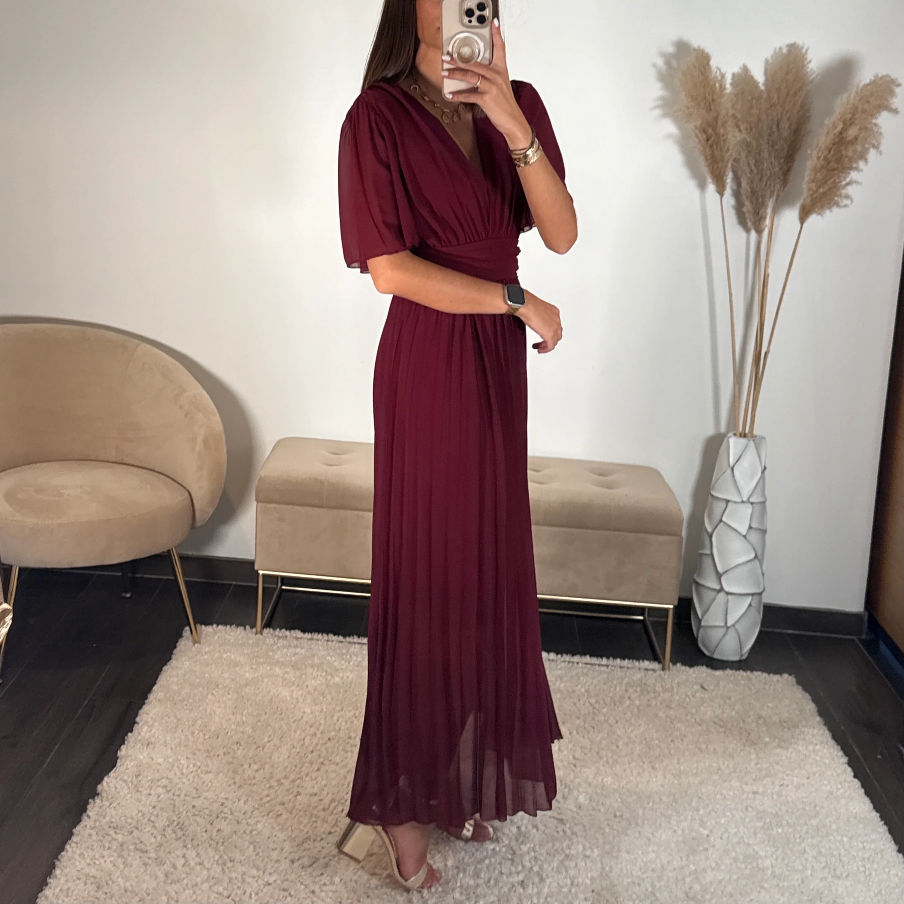 ROBE LONGUE BORDEAUX KARENE - Image 2