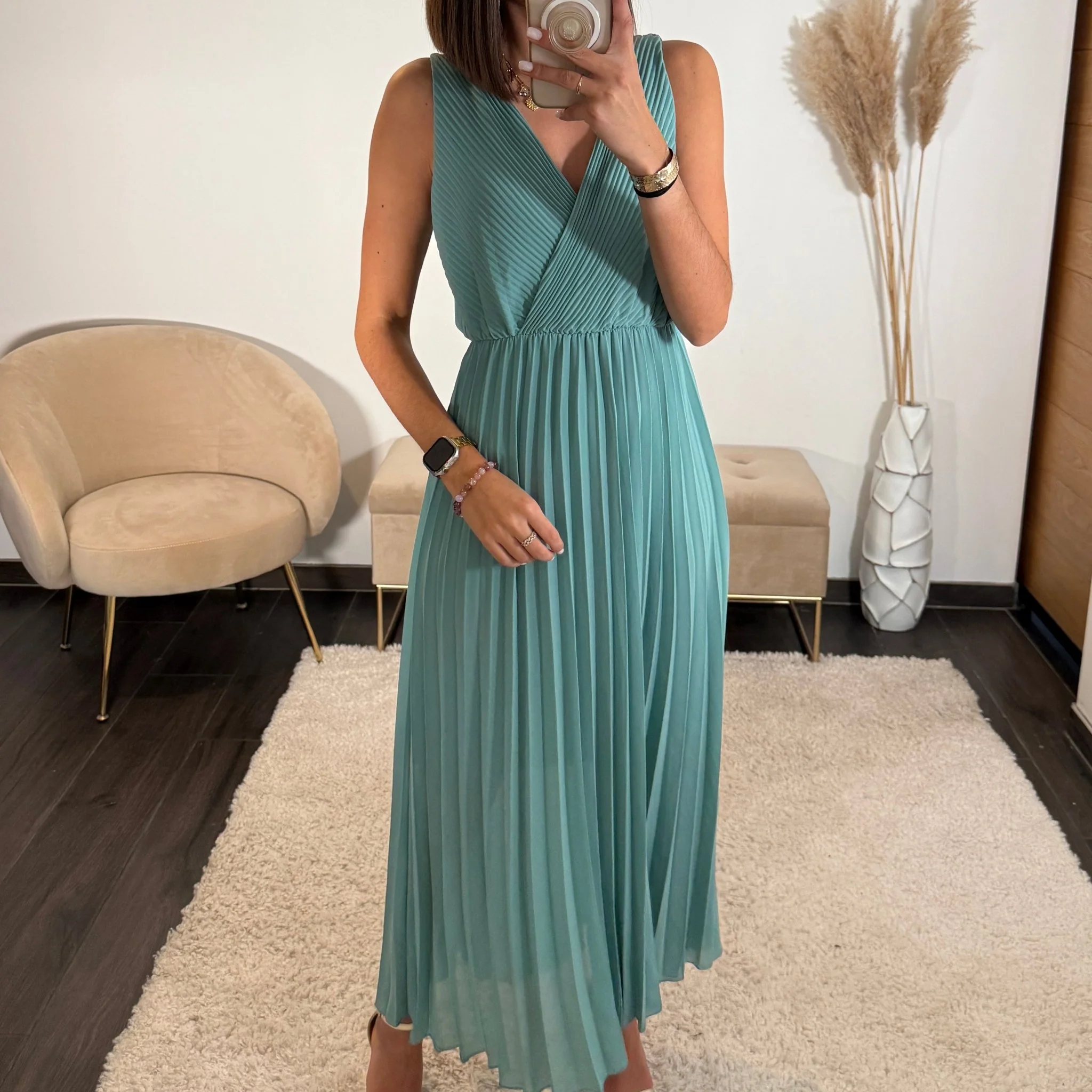 ROBE LONGUE CELADON AMBRE - Image 3