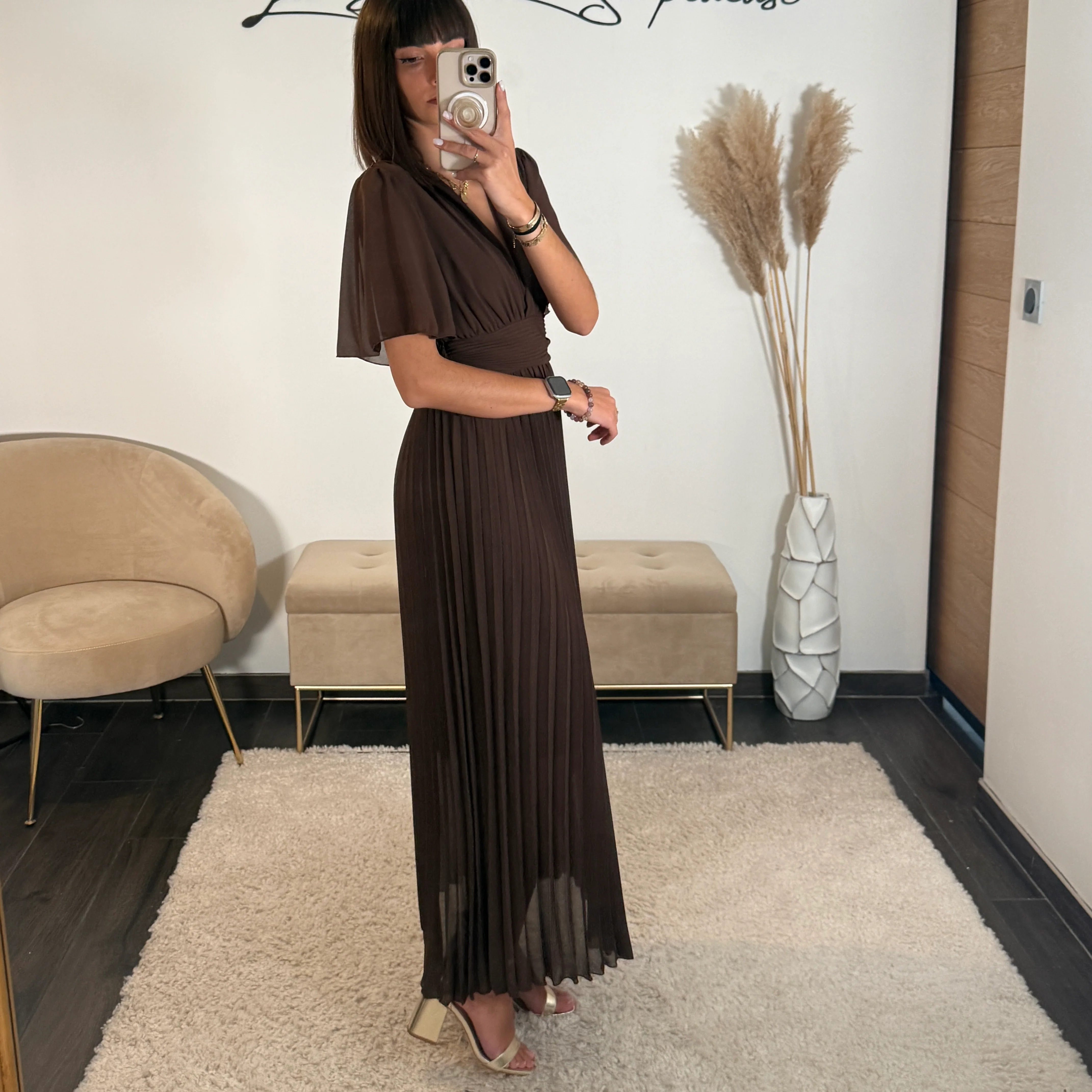 ROBE LONGUE CHOCO KARENE - Image 2