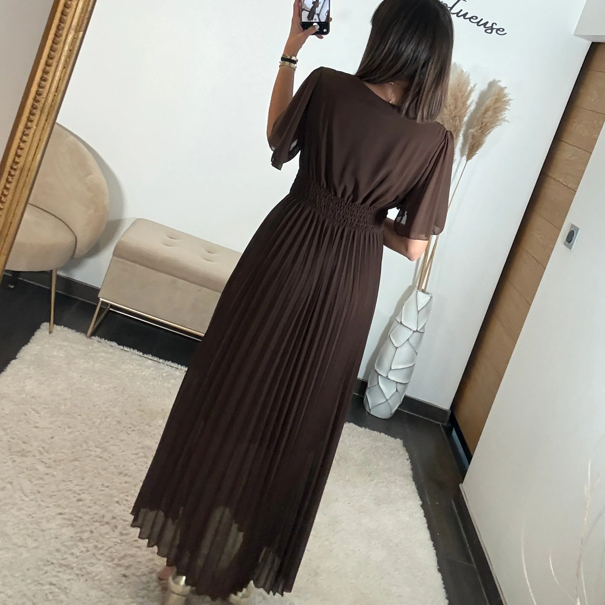 ROBE LONGUE CHOCO KARENE - Image 3