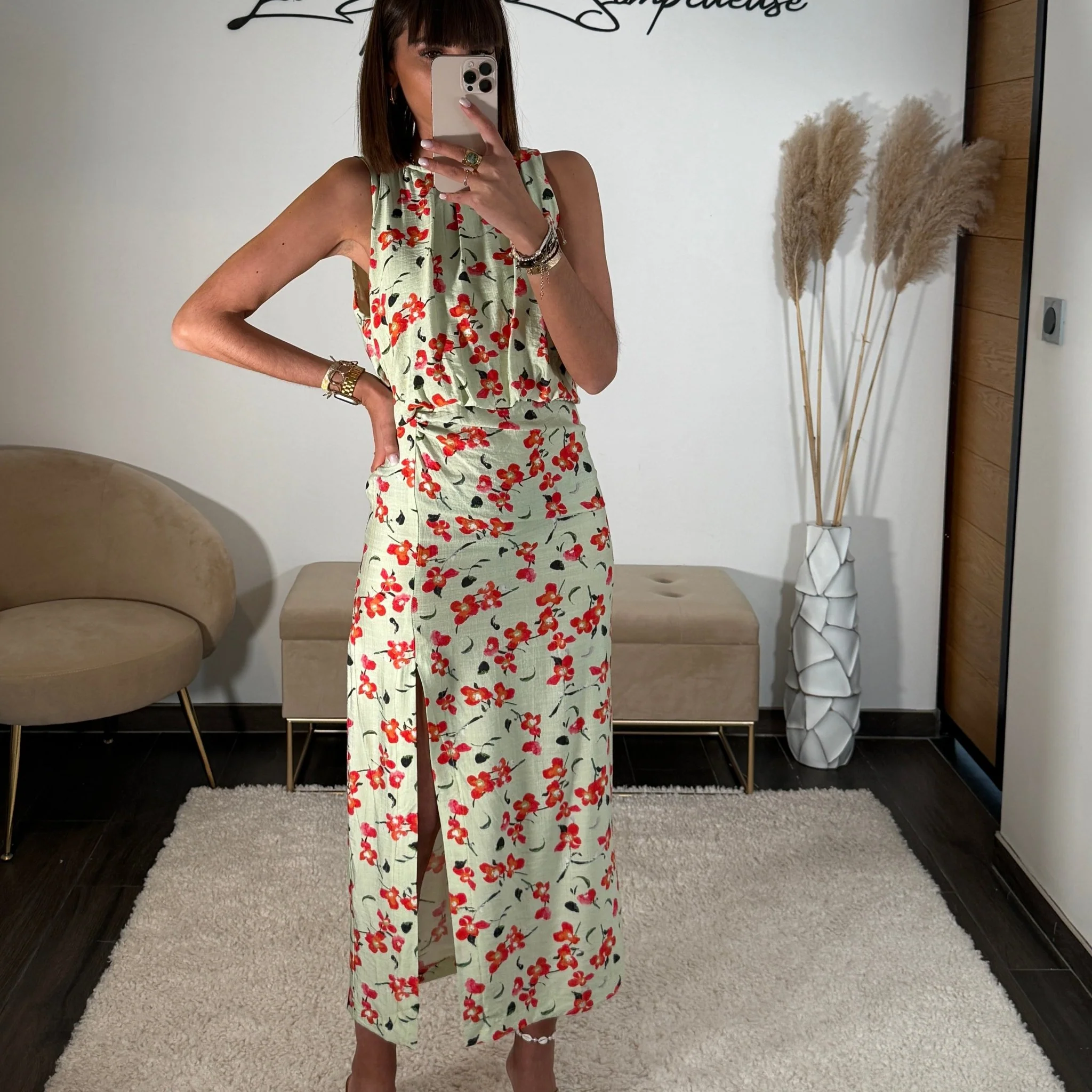ROBE LONGUE COQUELICOT