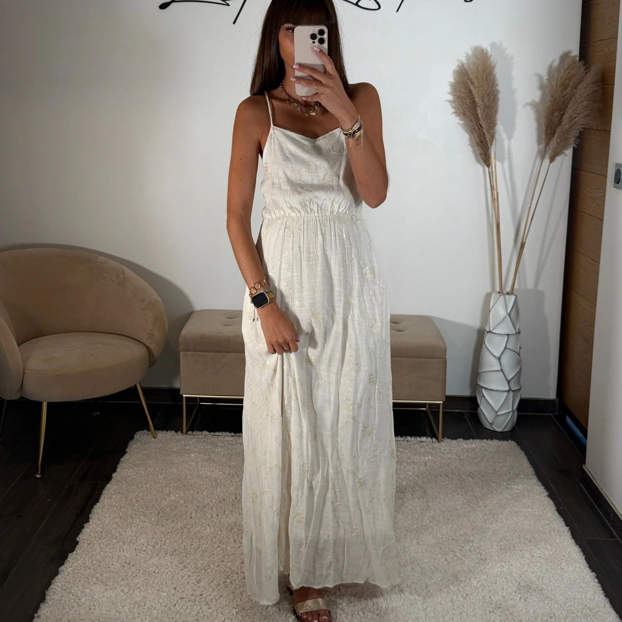 ROBE LONGUE ECRUE NOURA