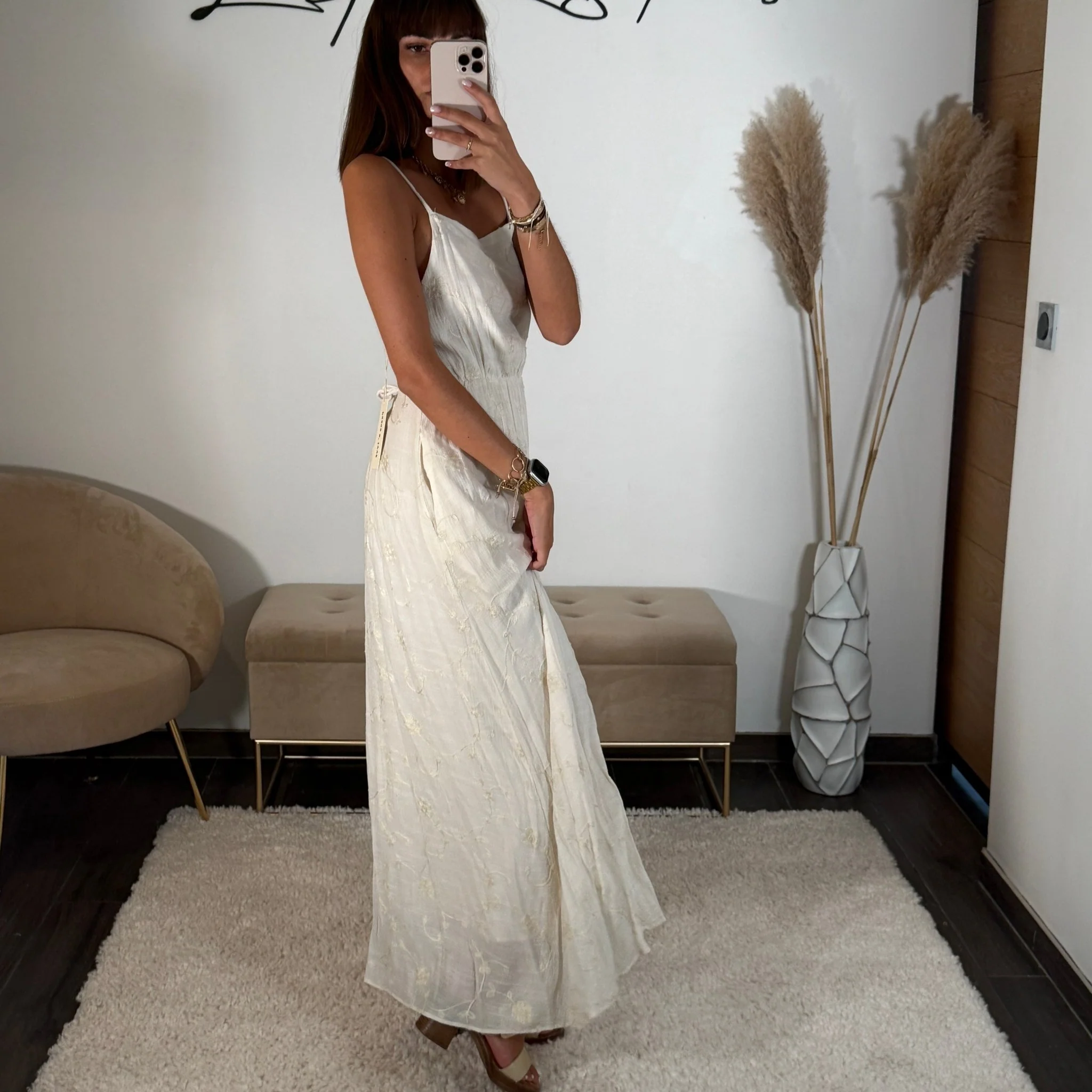 ROBE LONGUE ECRUE NOURA - Image 2