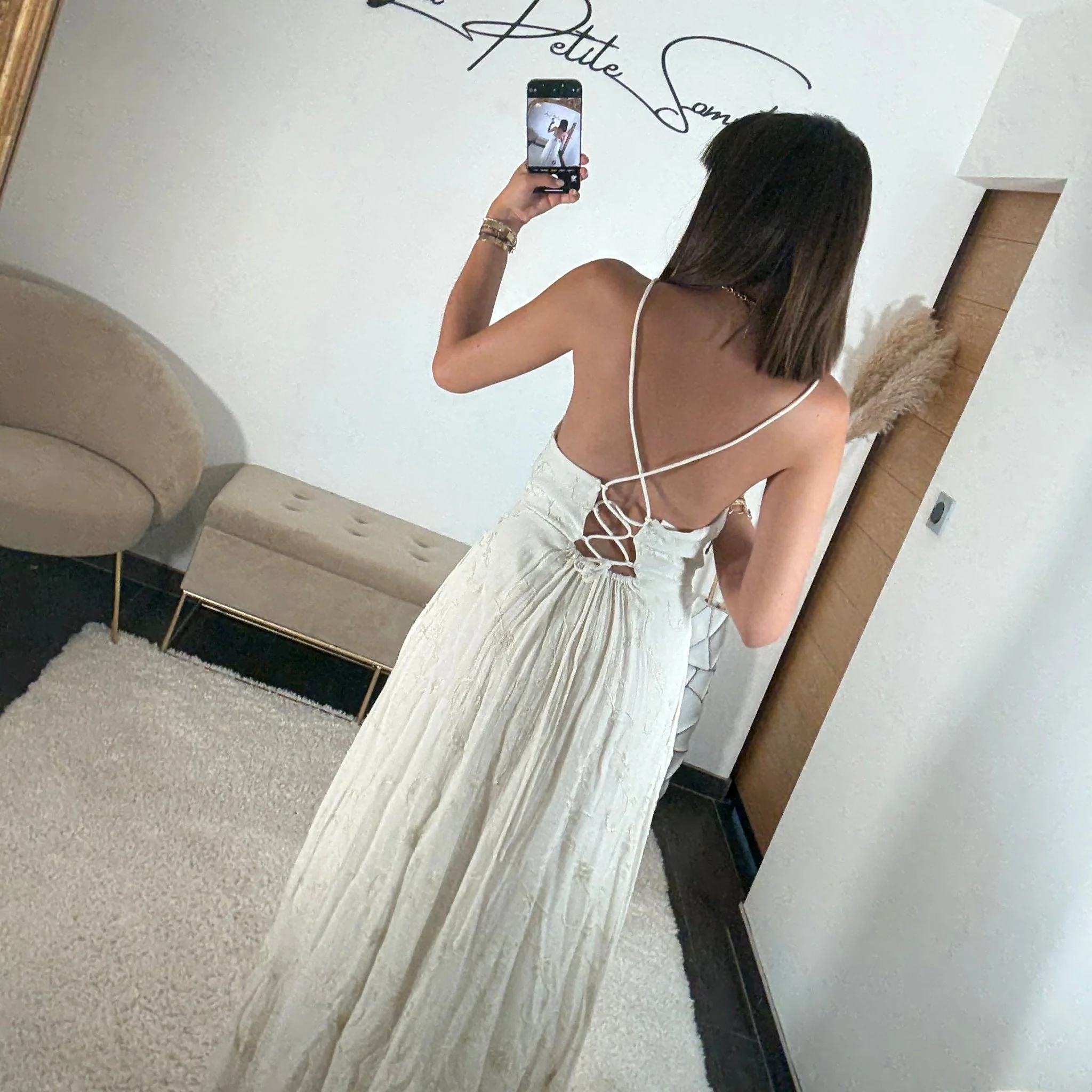ROBE LONGUE ECRUE NOURA - Image 3
