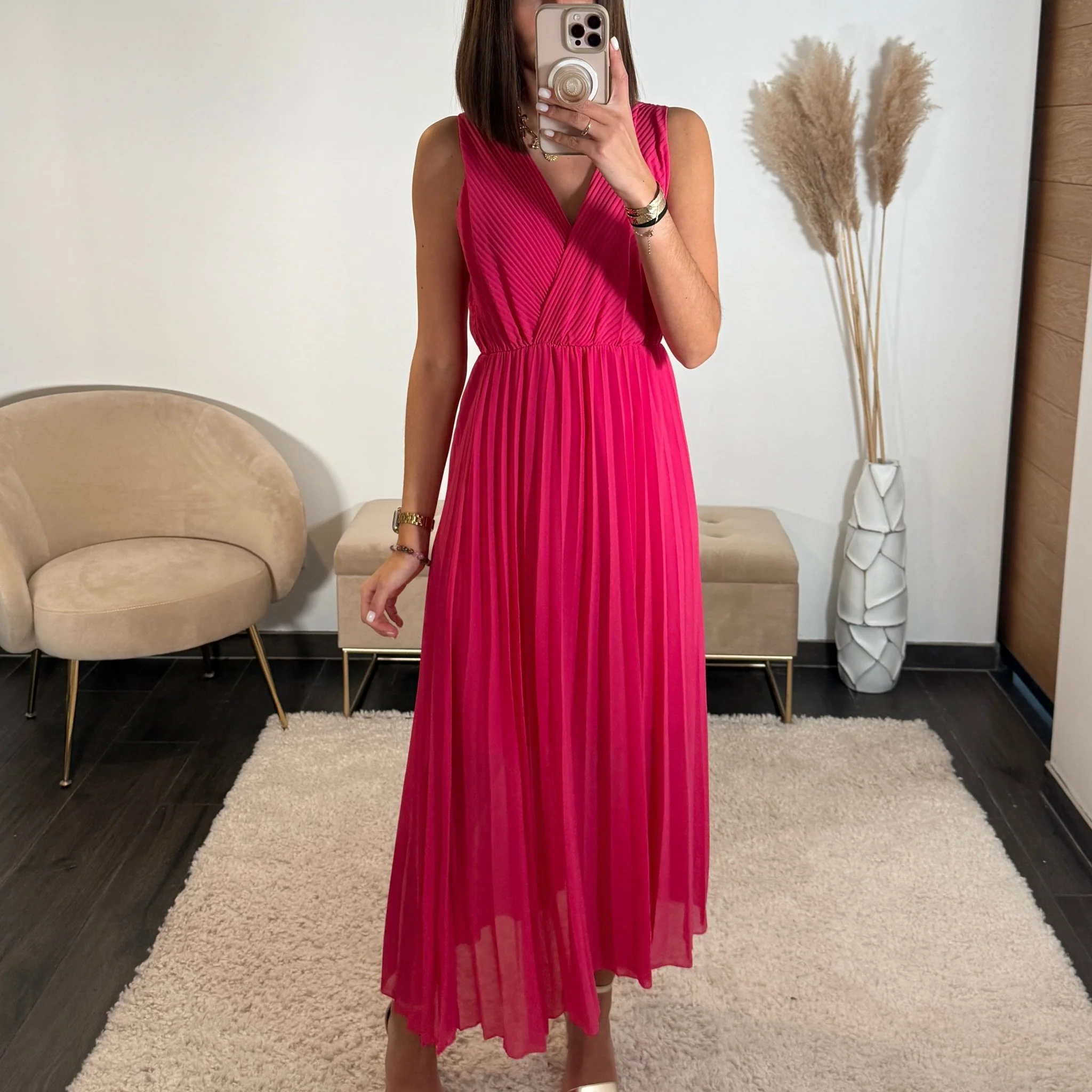 ROBE LONGUE FUCHSIA AMBRE - Image 2