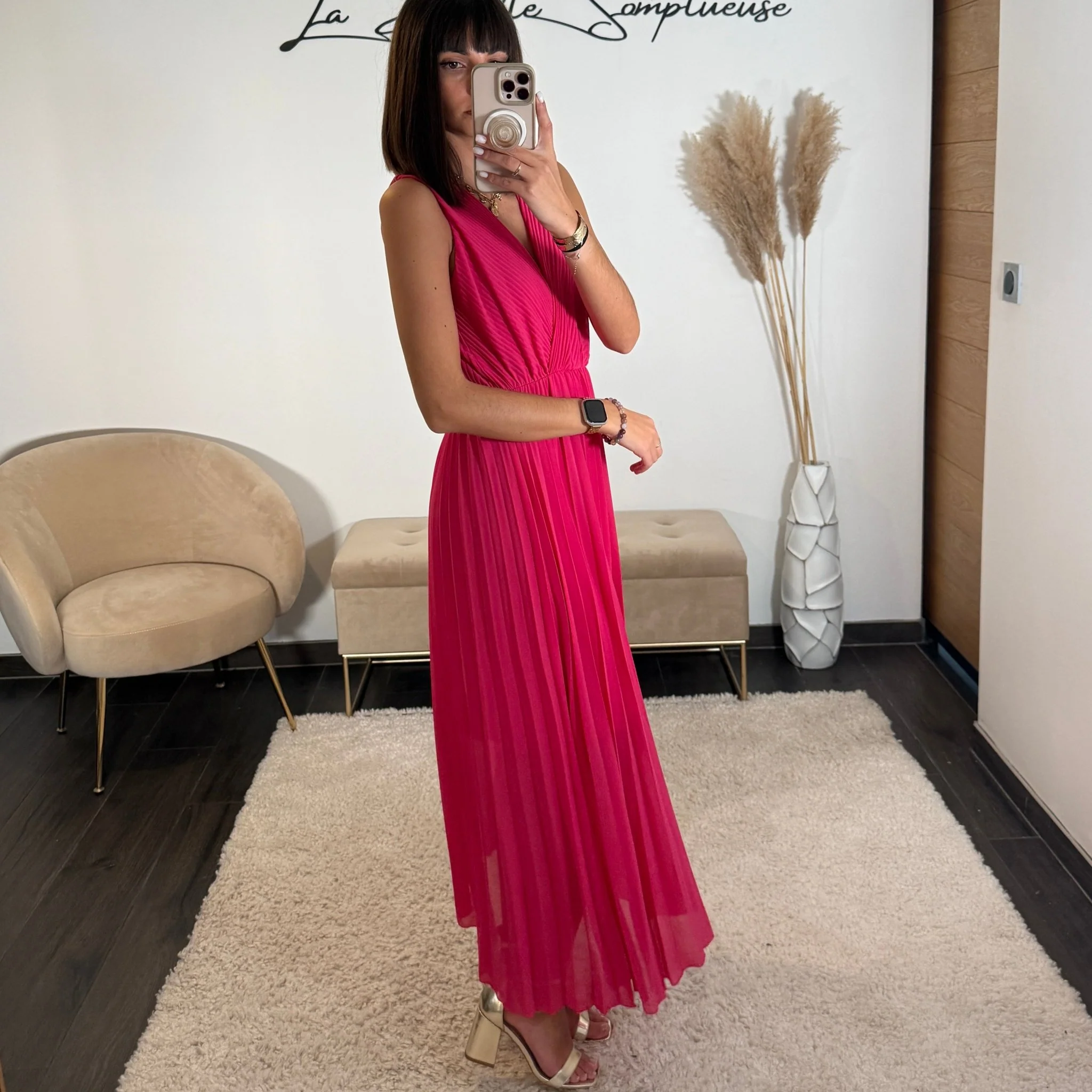 ROBE LONGUE FUCHSIA AMBRE - Image 3