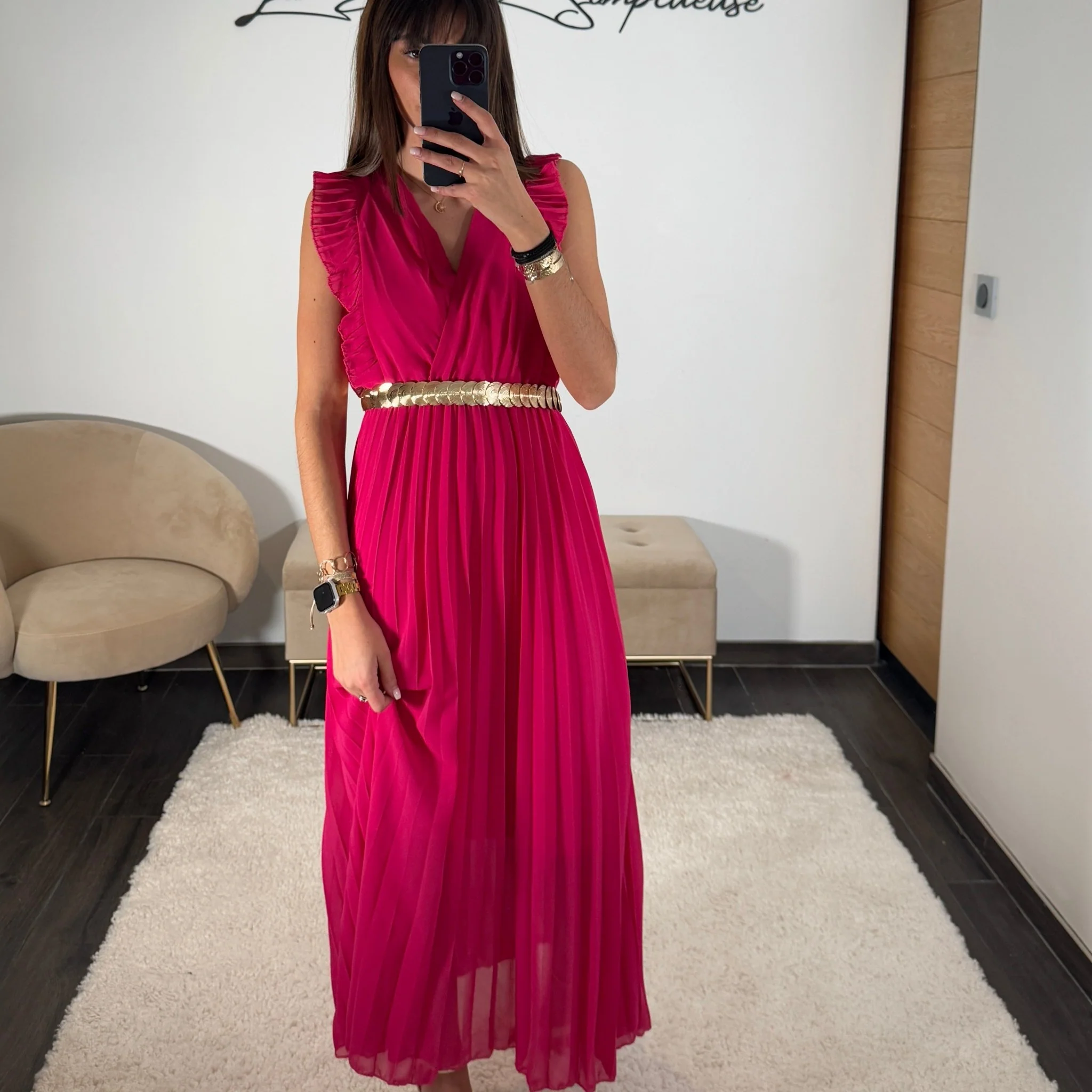 ROBE LONGUE FUCHSIA GABRIELLE