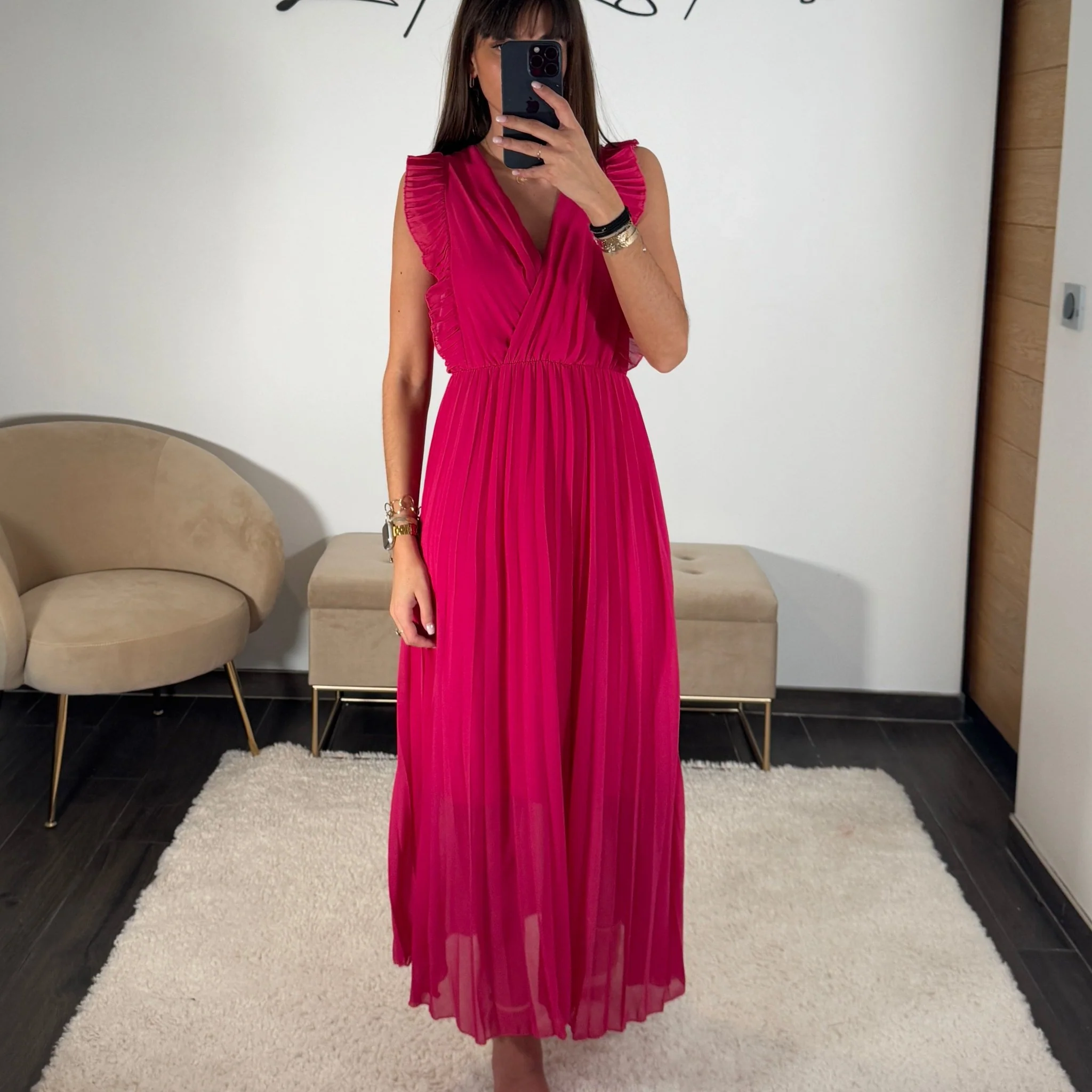 ROBE LONGUE FUCHSIA GABRIELLE - Image 2