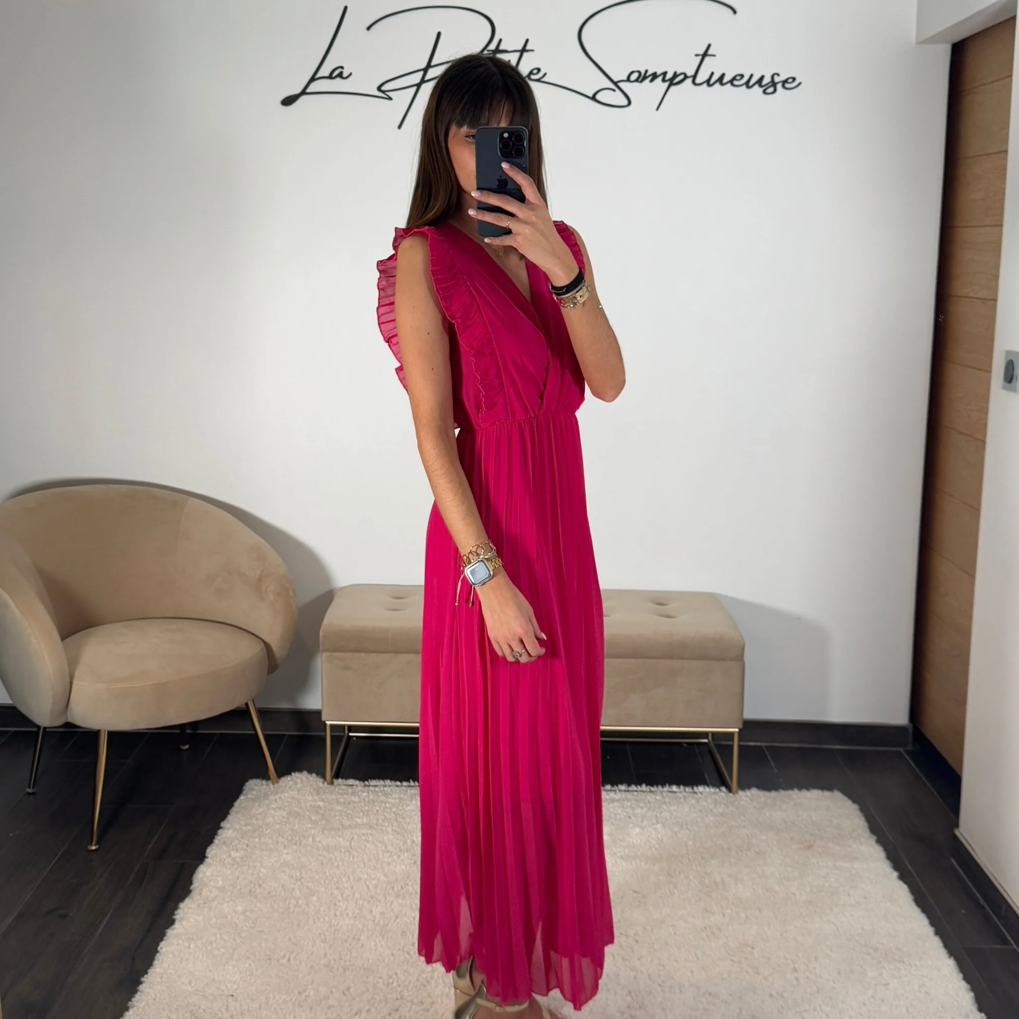 ROBE LONGUE FUCHSIA GABRIELLE - Image 3
