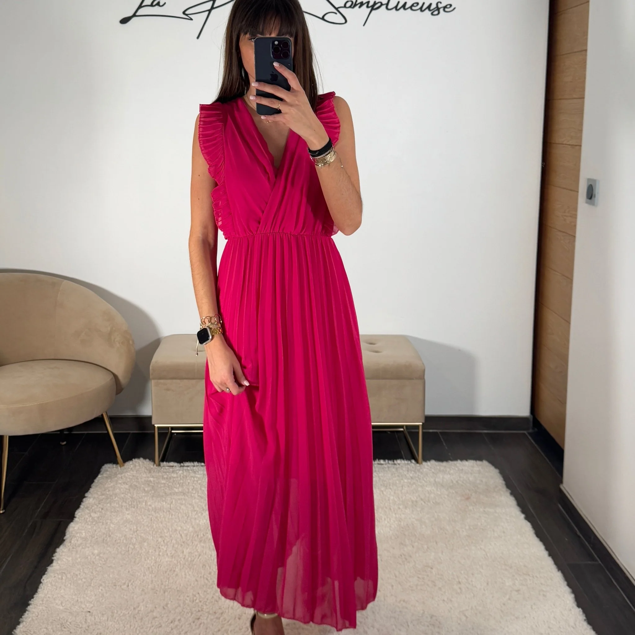 ROBE LONGUE FUCHSIA GABRIELLE - Image 4