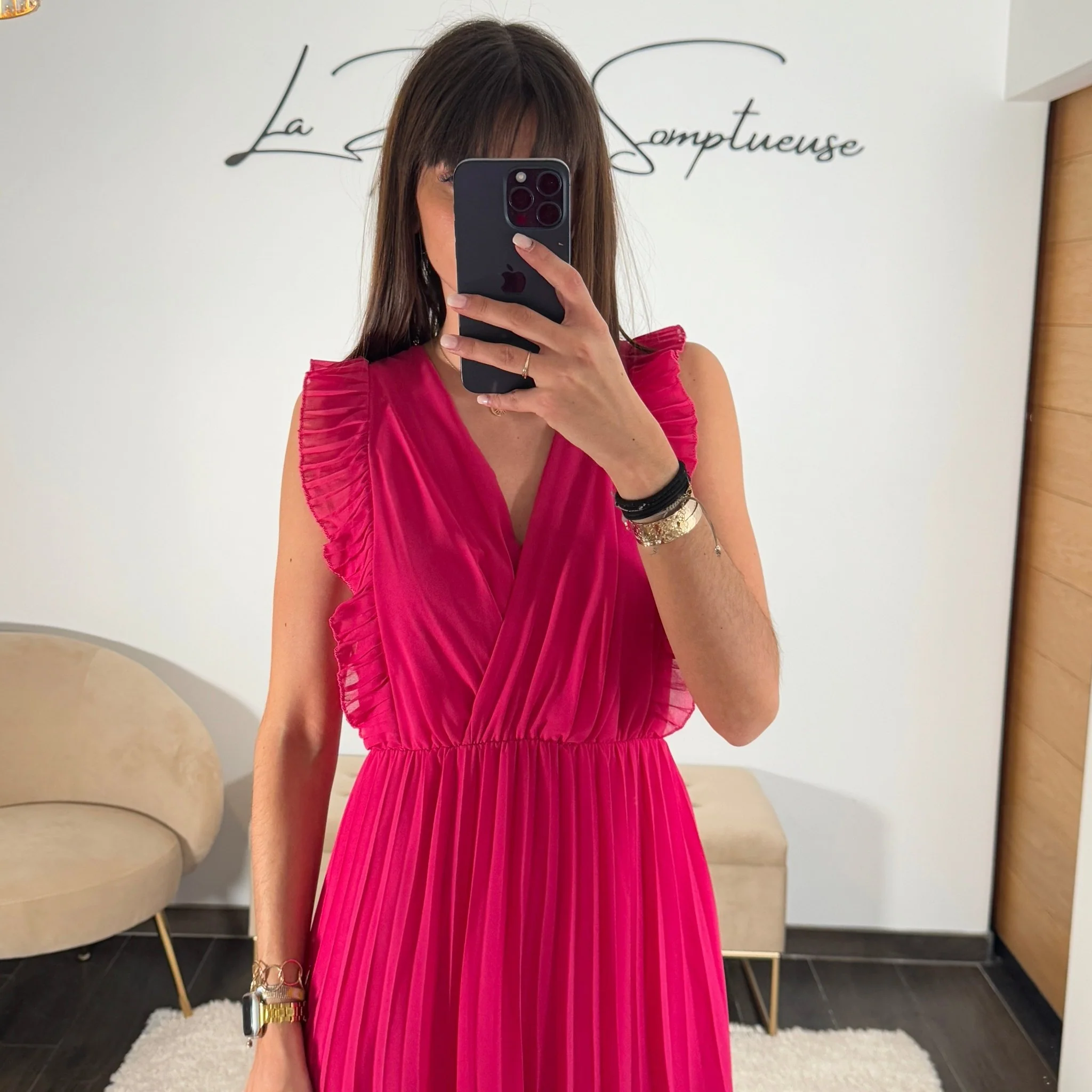 ROBE LONGUE FUCHSIA GABRIELLE - Image 5