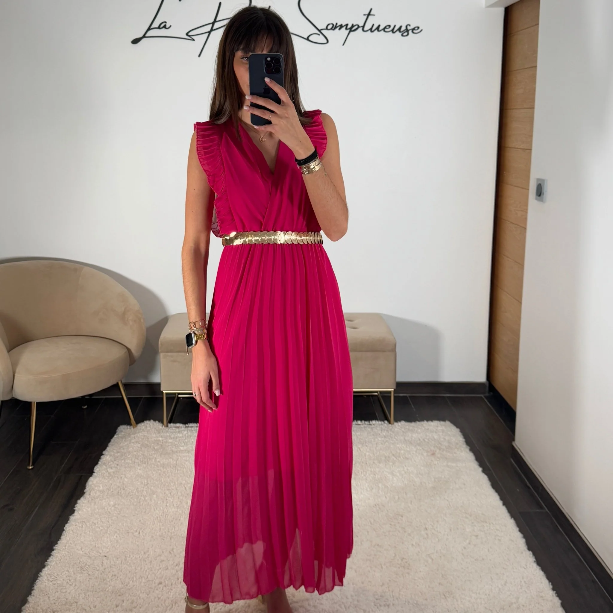 ROBE LONGUE FUCHSIA GABRIELLE - Image 7