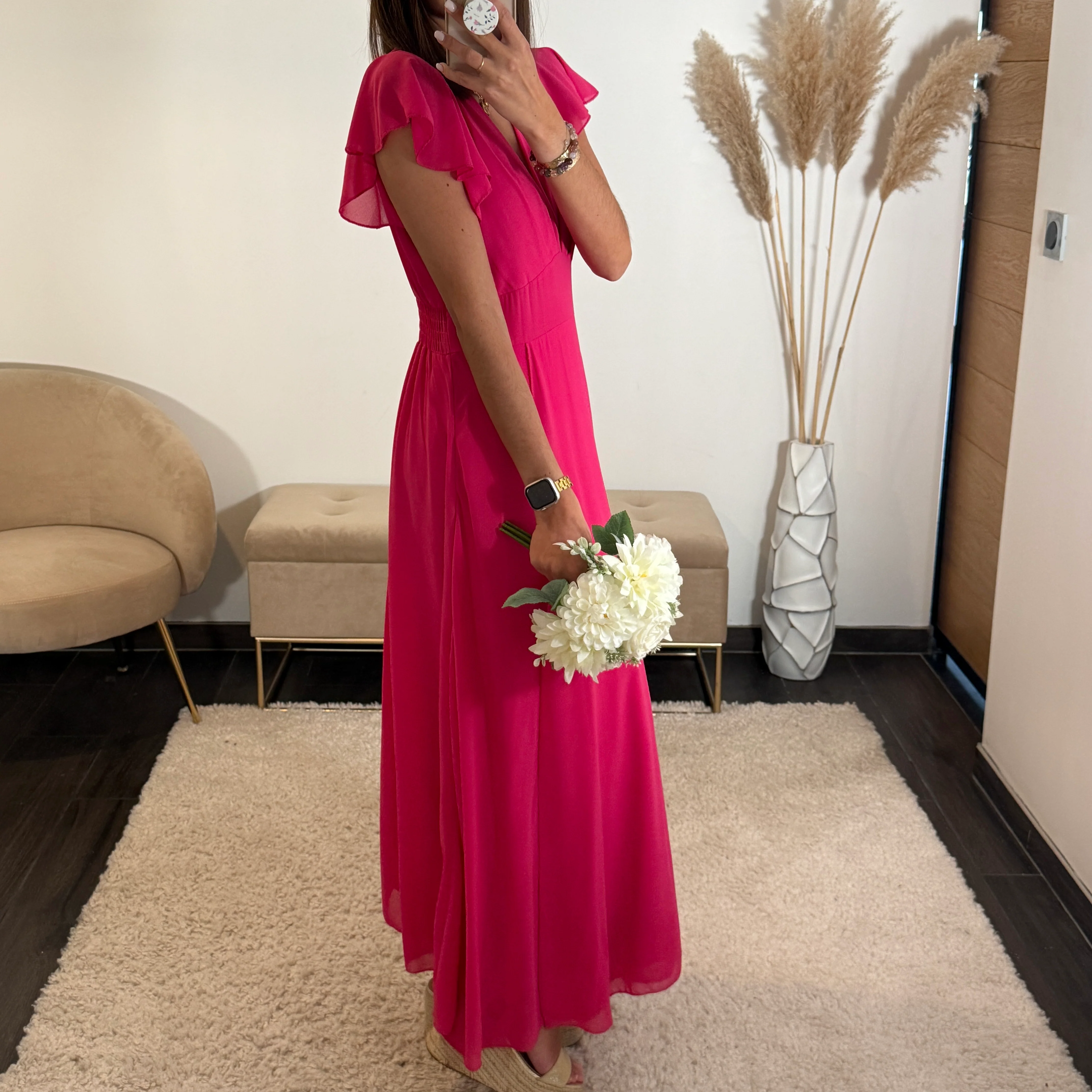 ROBE LONGUE FUCHSIA OLIVIA - Image 2