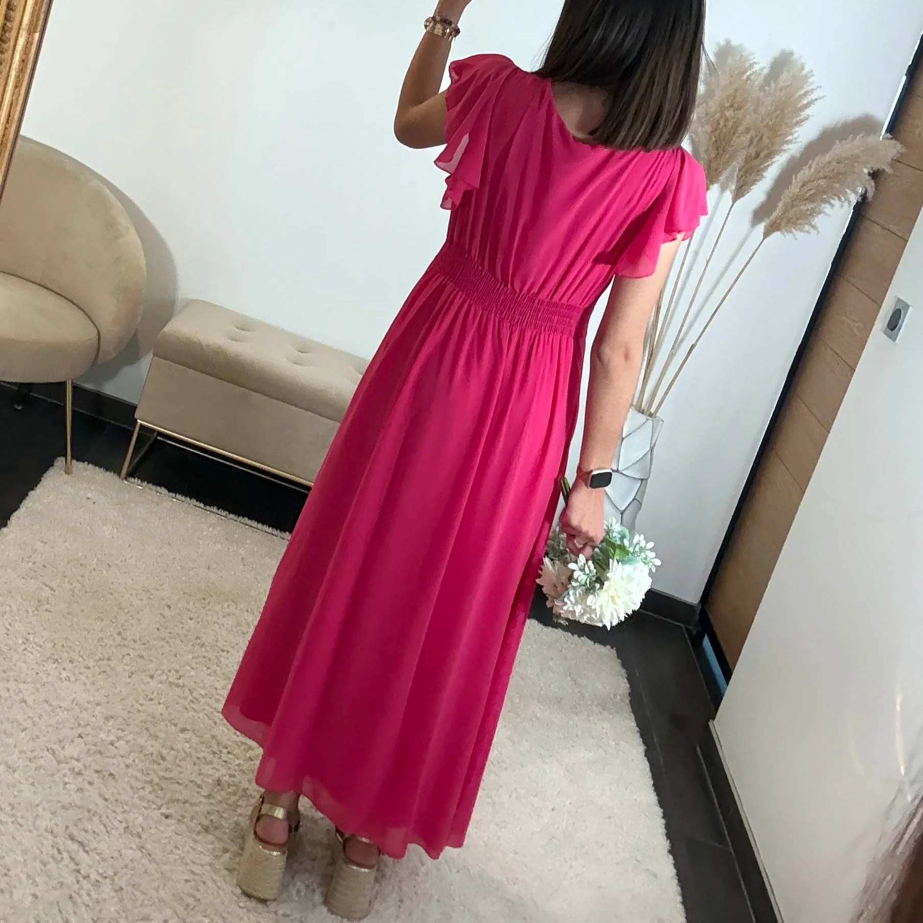 ROBE LONGUE FUCHSIA OLIVIA - Image 3
