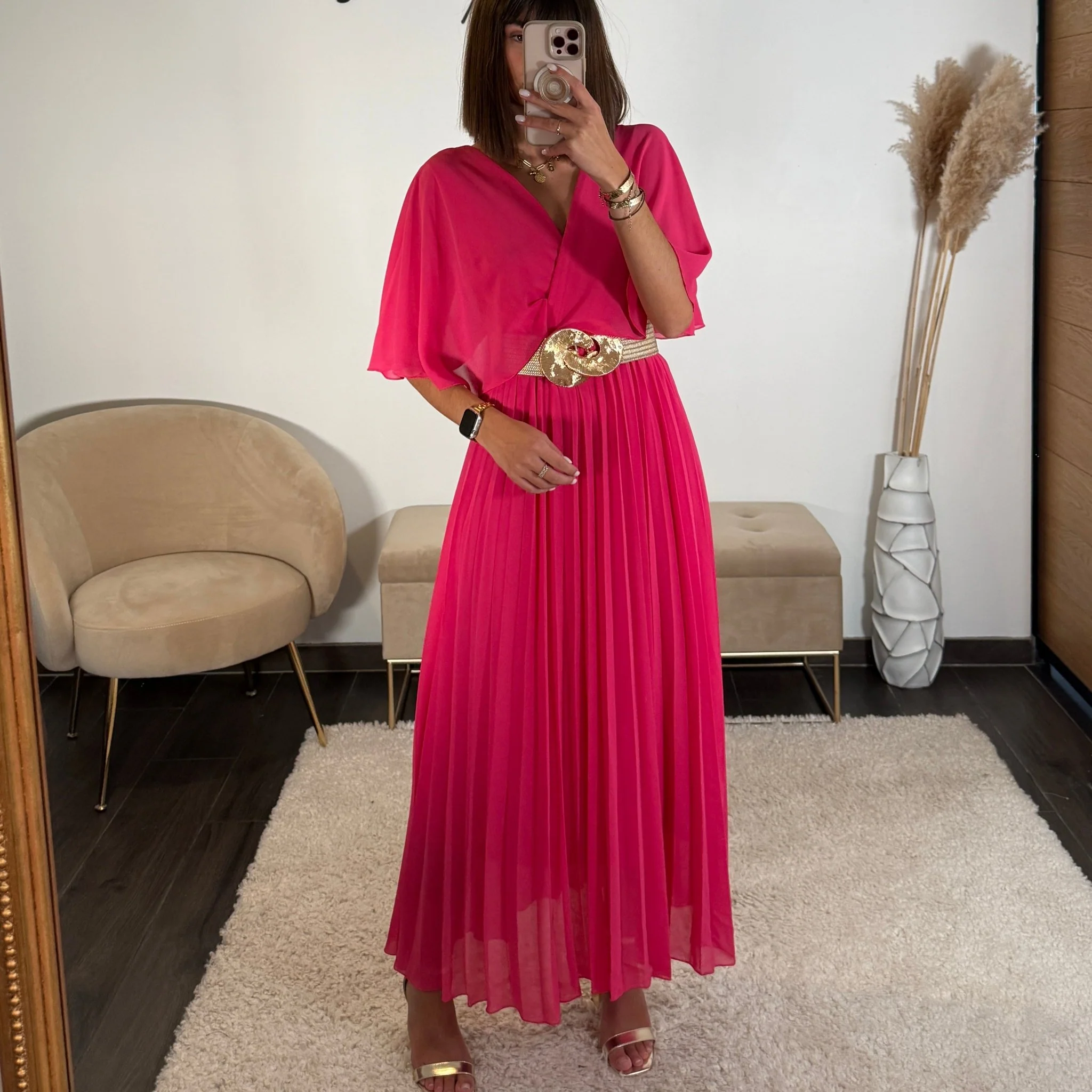 ROBE LONGUE FUCHSIA JULIA