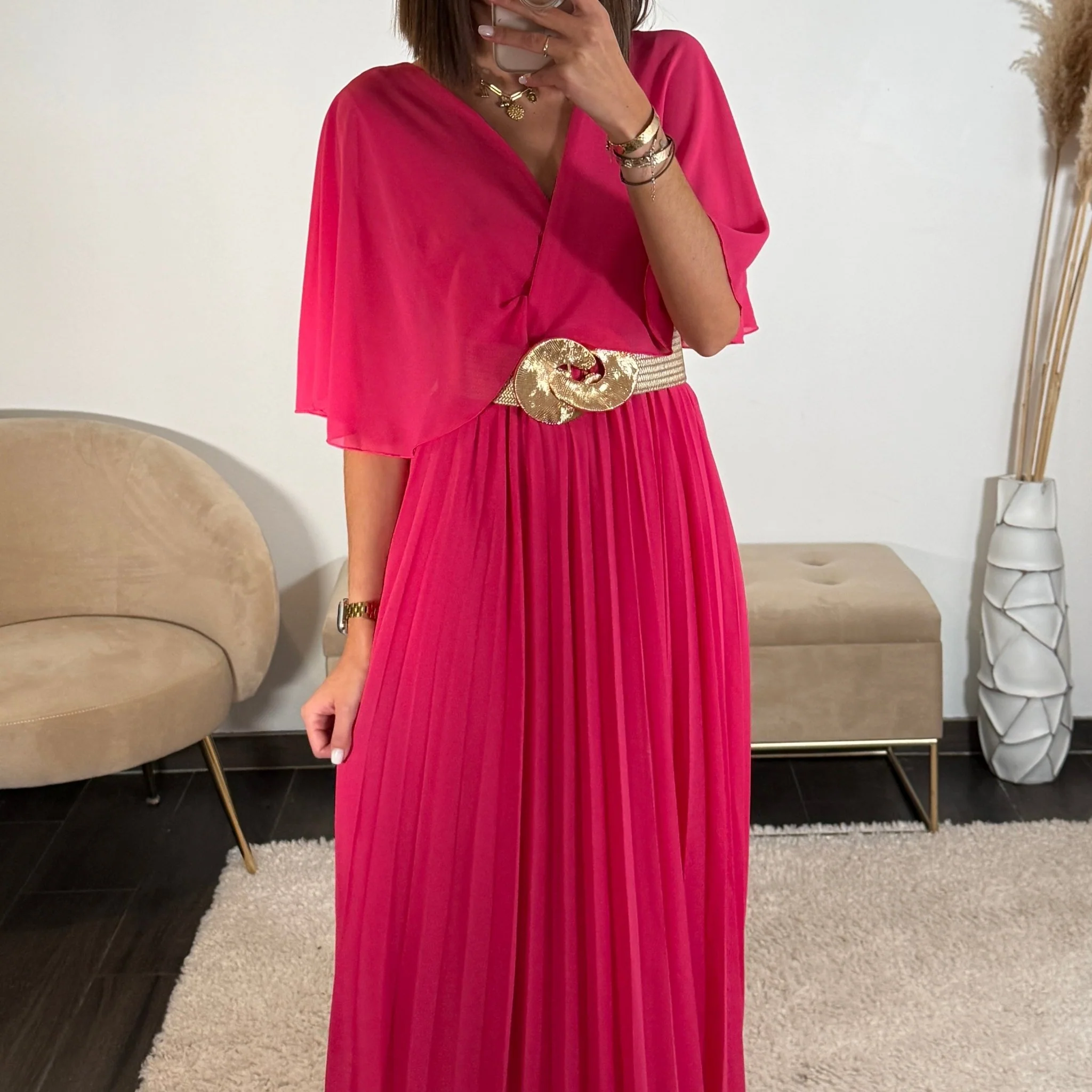 ROBE LONGUE FUCHSIA JULIA - Image 3