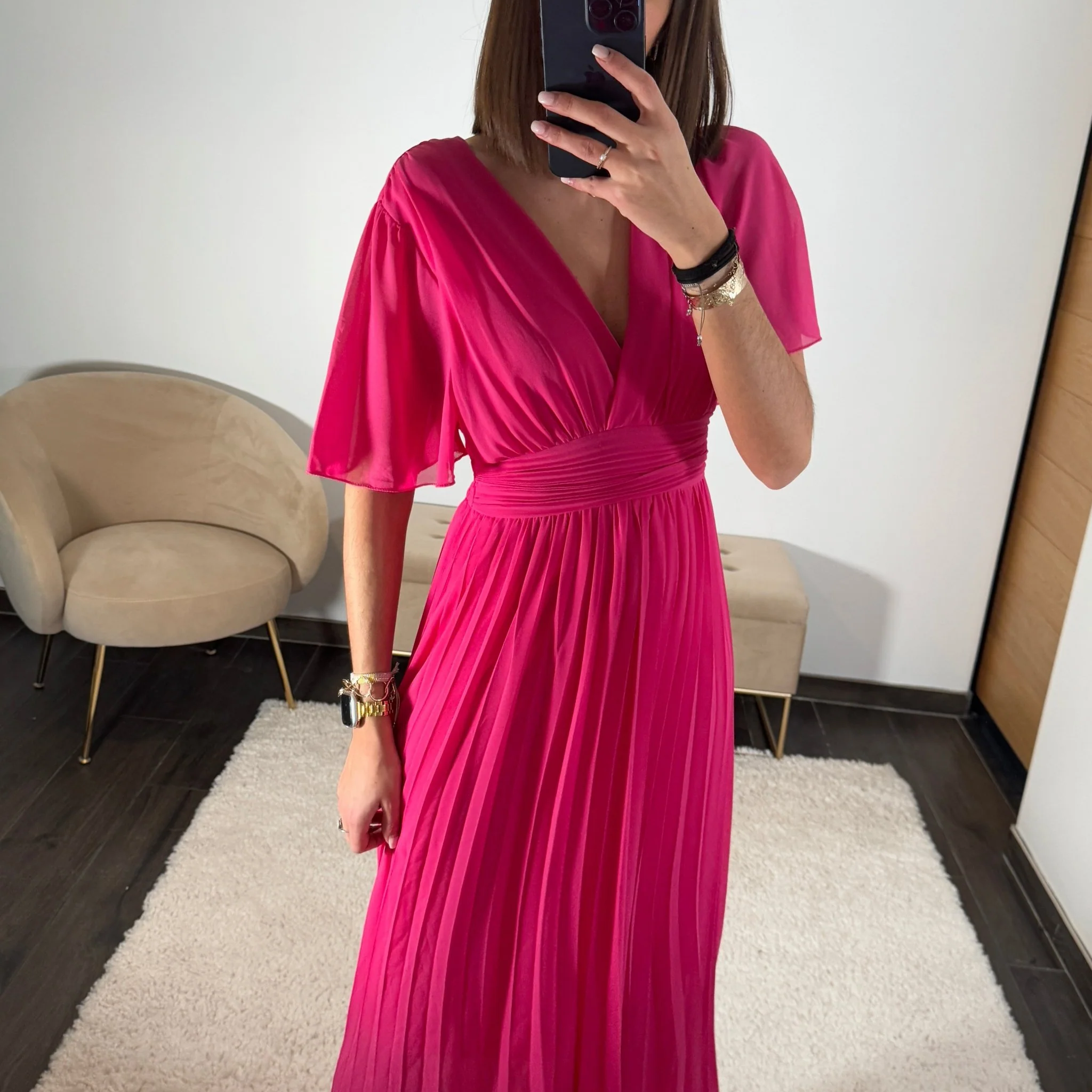 ROBE LONGUE FUCHSIA KARENE - Image 5