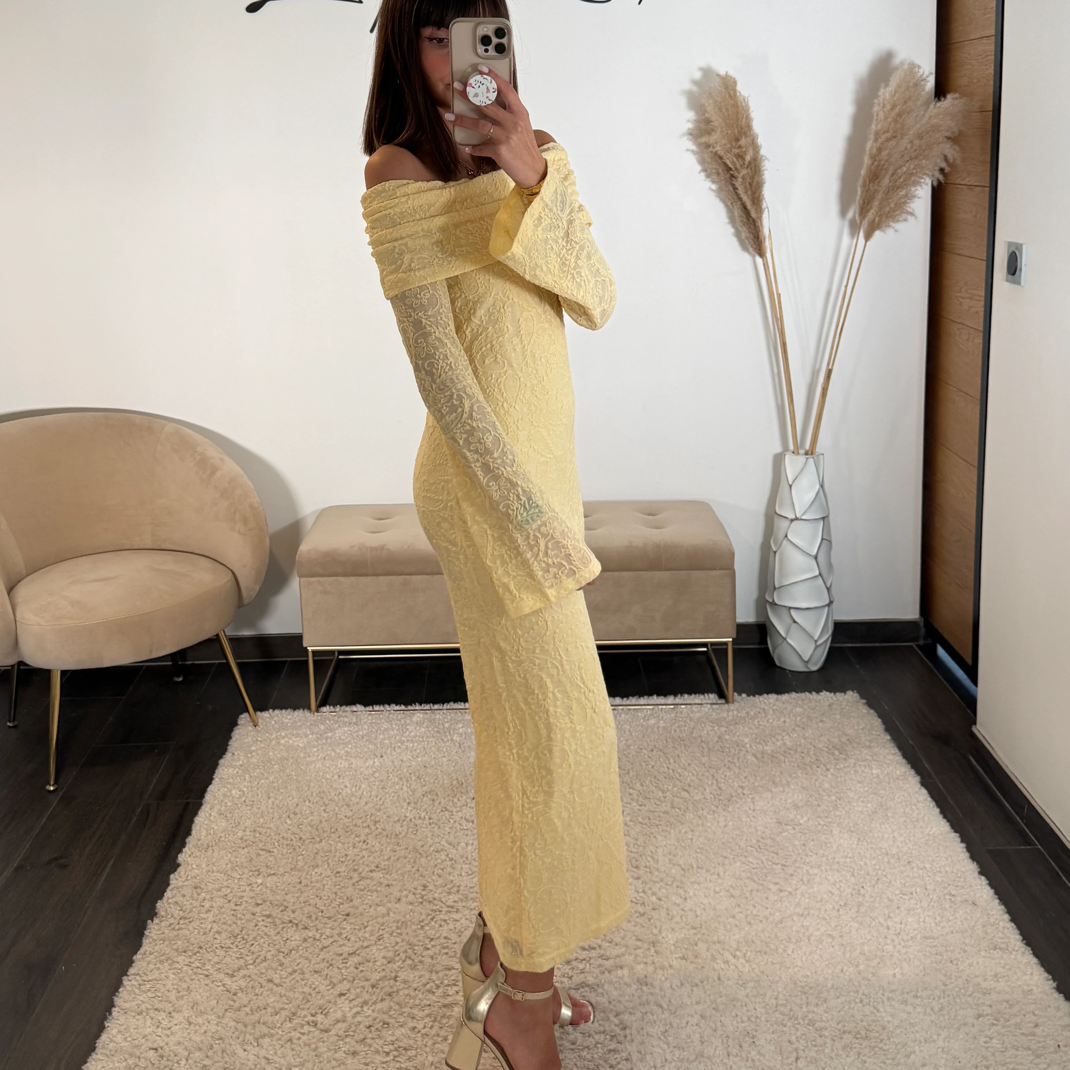 ROBE LONGUE JAUNE ALBA - Image 3