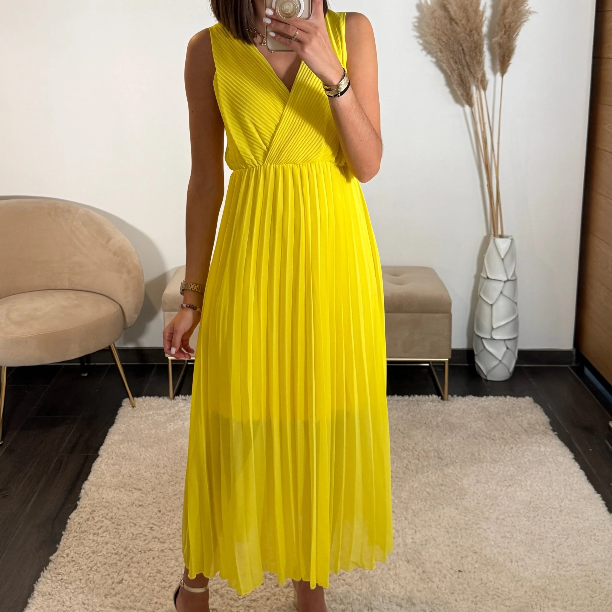 ROBE LONGUE JAUNE AMBRE - Image 2