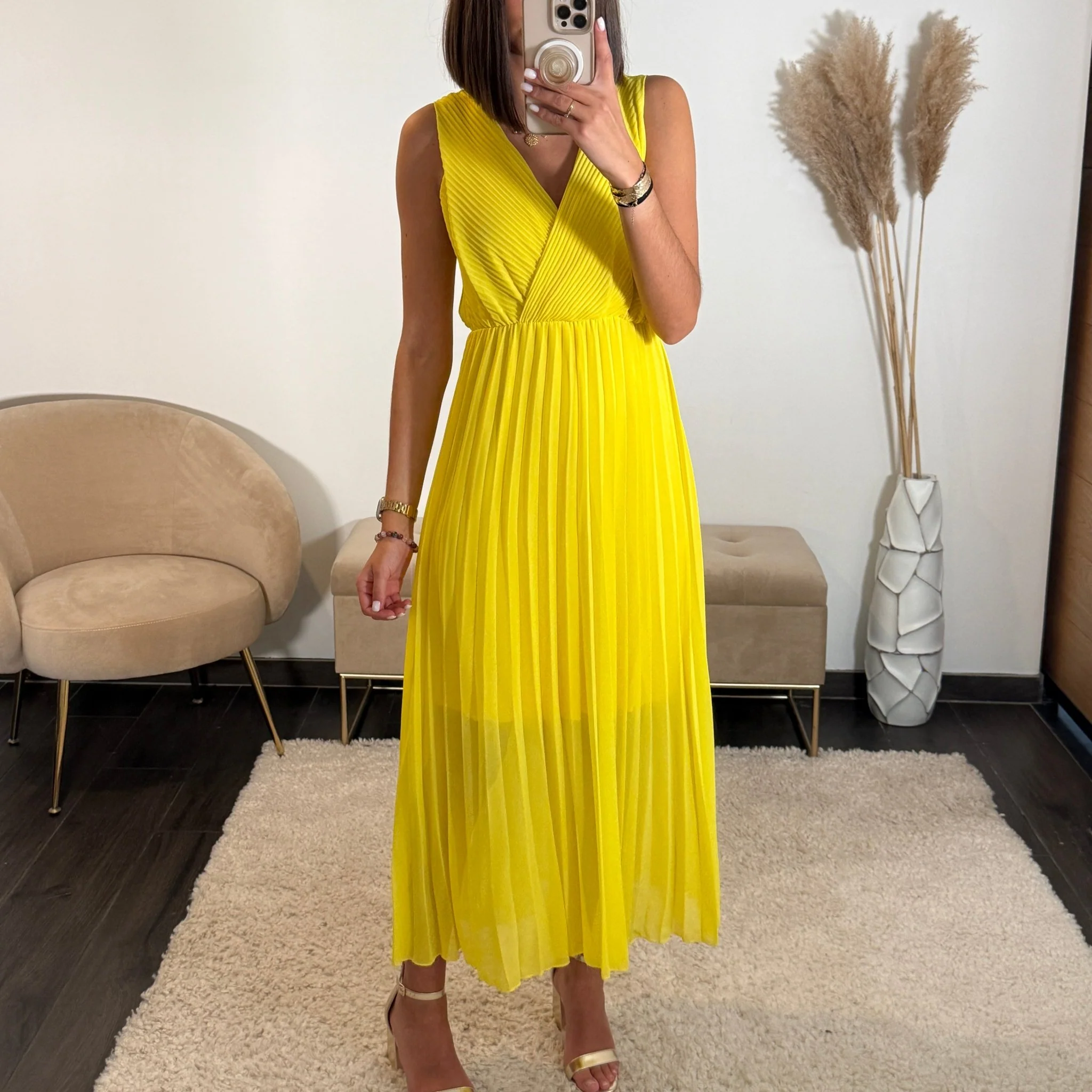 ROBE LONGUE JAUNE AMBRE - Image 3