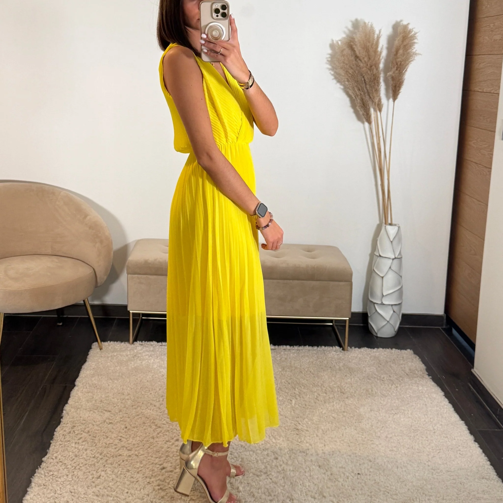 ROBE LONGUE JAUNE AMBRE - Image 5