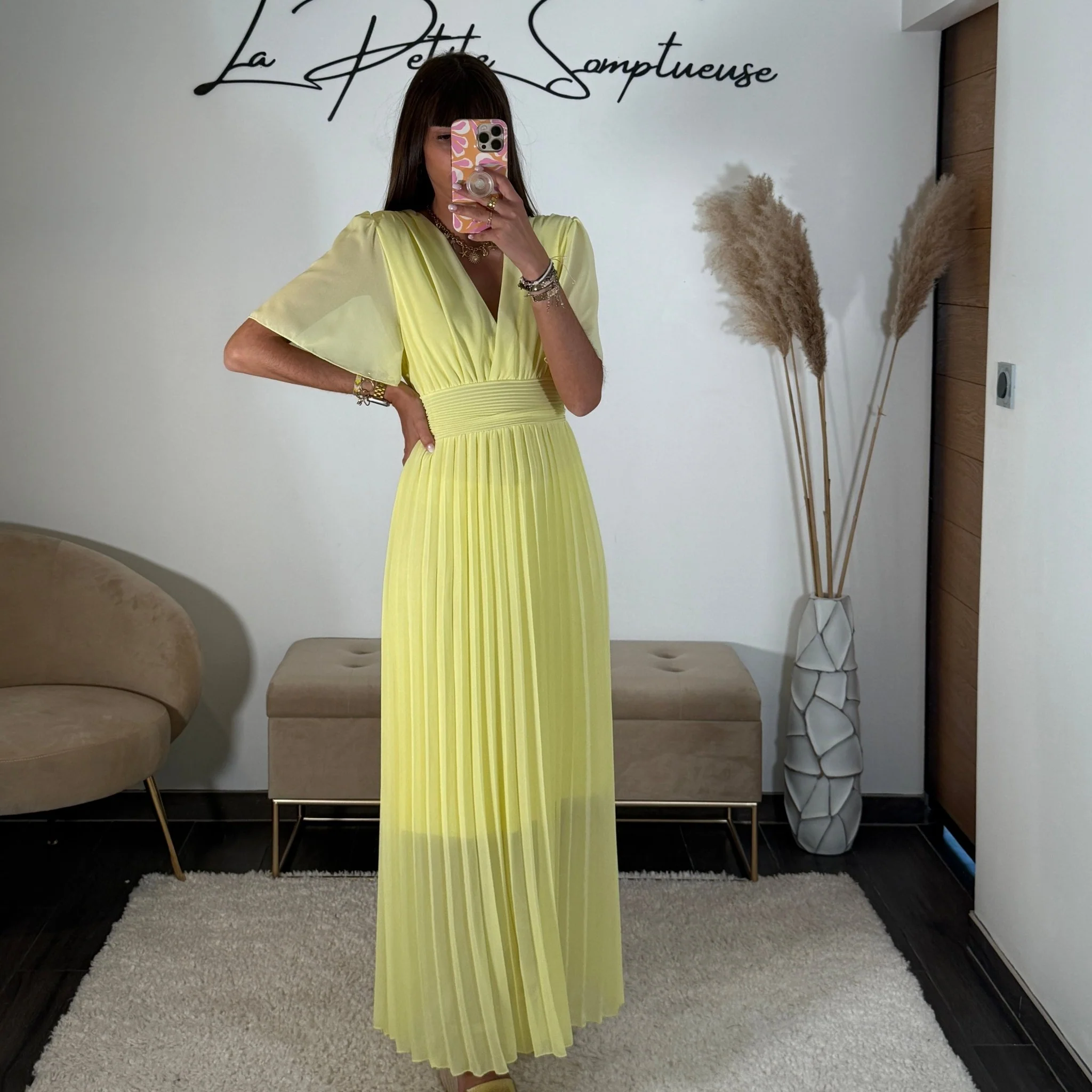 ROBE LONGUE JAUNE KARENE