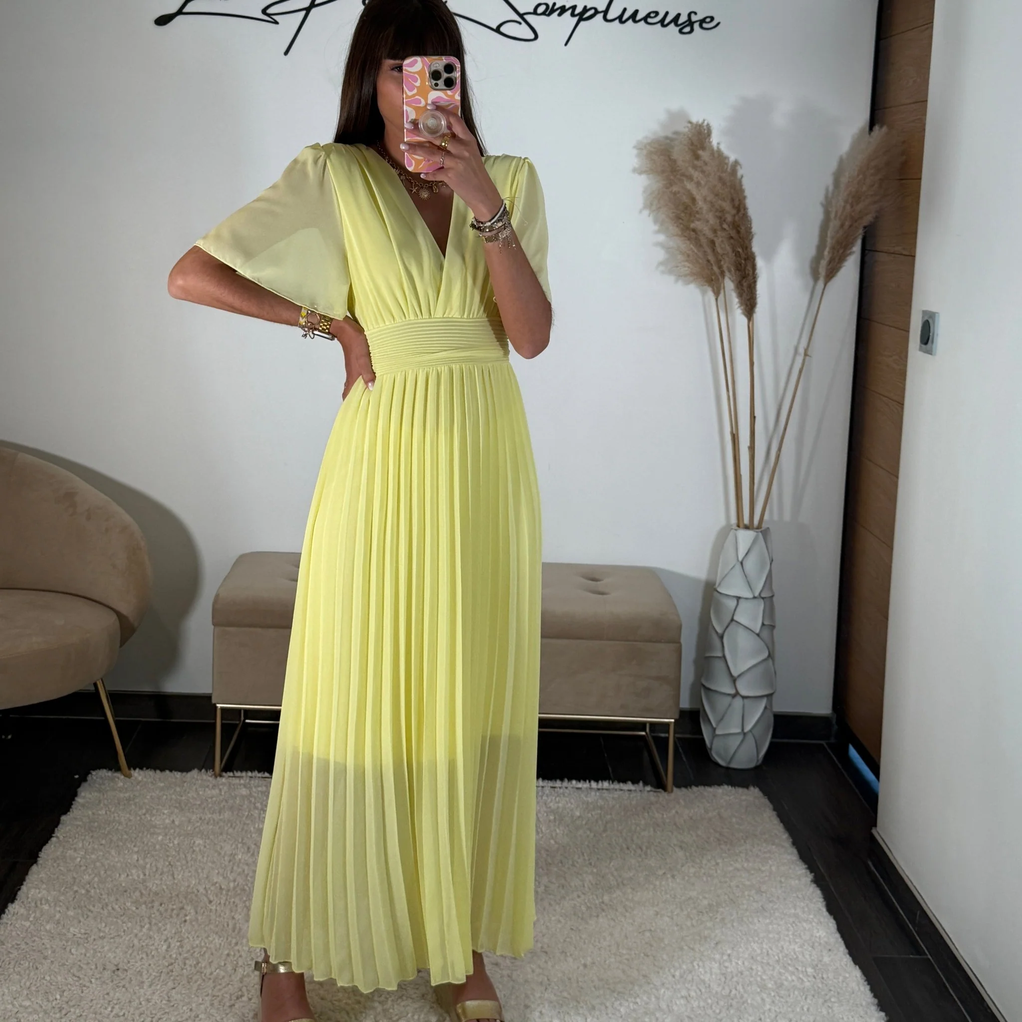 ROBE LONGUE JAUNE KARENE - Image 2