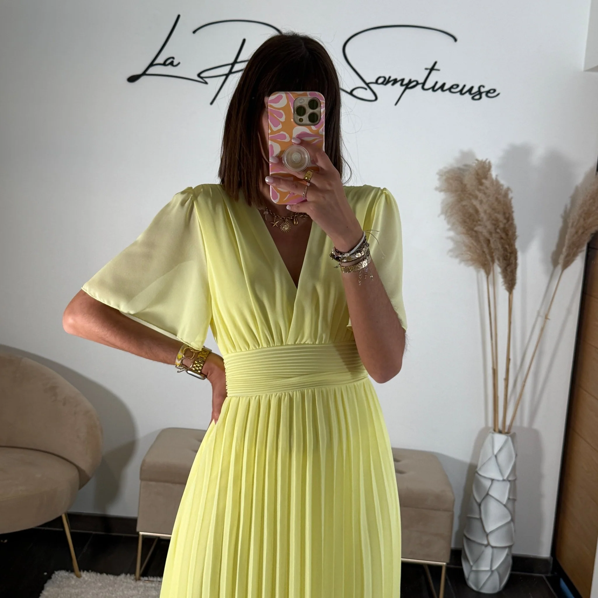 ROBE LONGUE JAUNE KARENE - Image 4