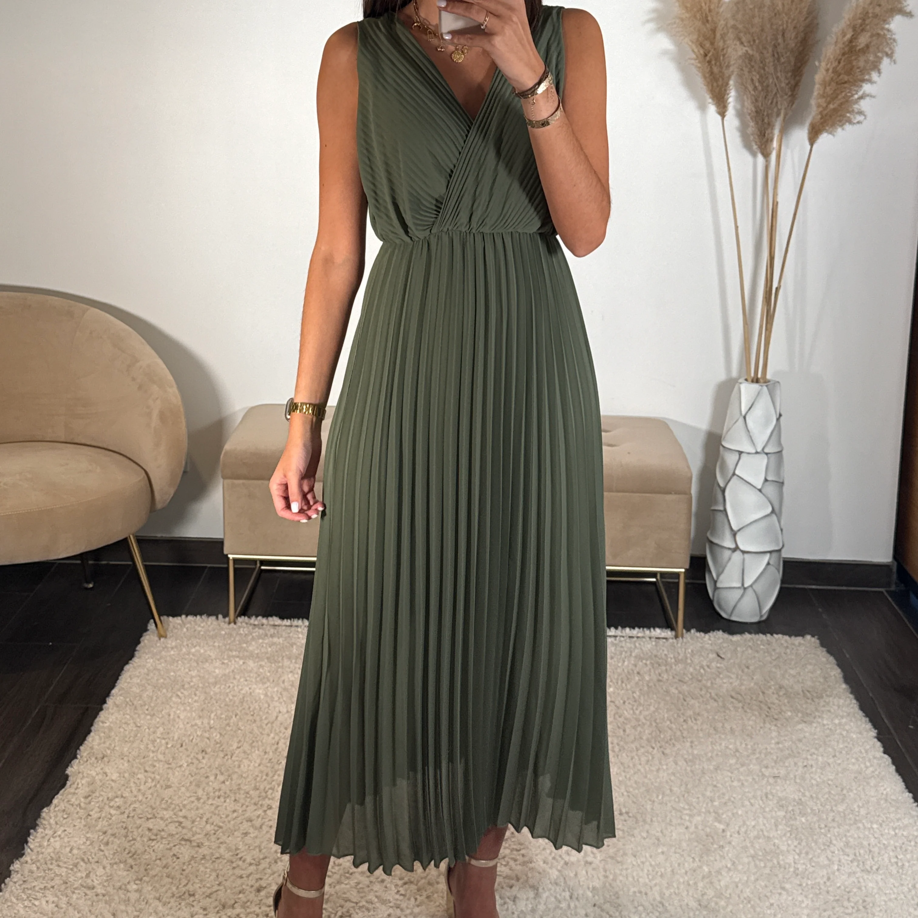 ROBE LONGUE KAKI AMBRE - Image 2