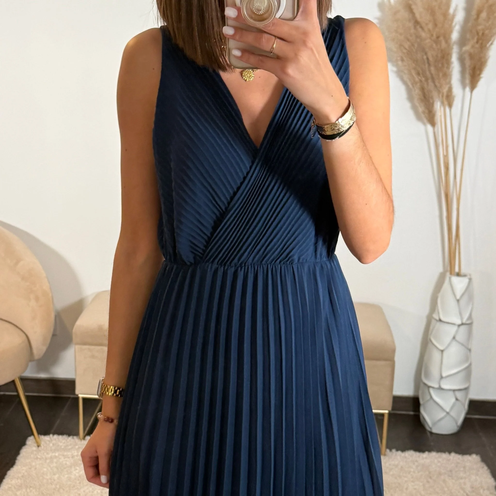 ROBE LONGUE MARINE AMBRE - Image 4