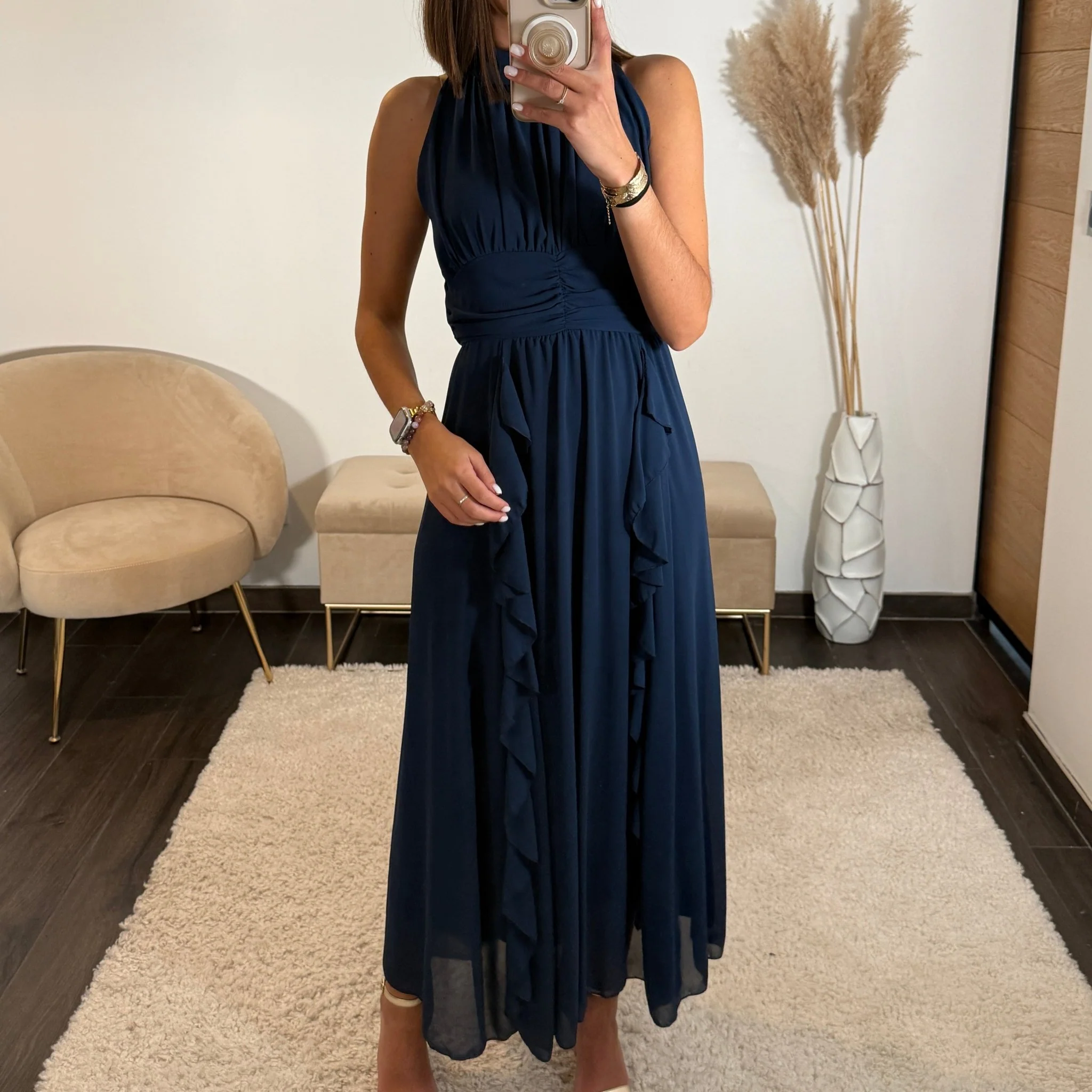 ROBE LONGUE MARINE JEANNE