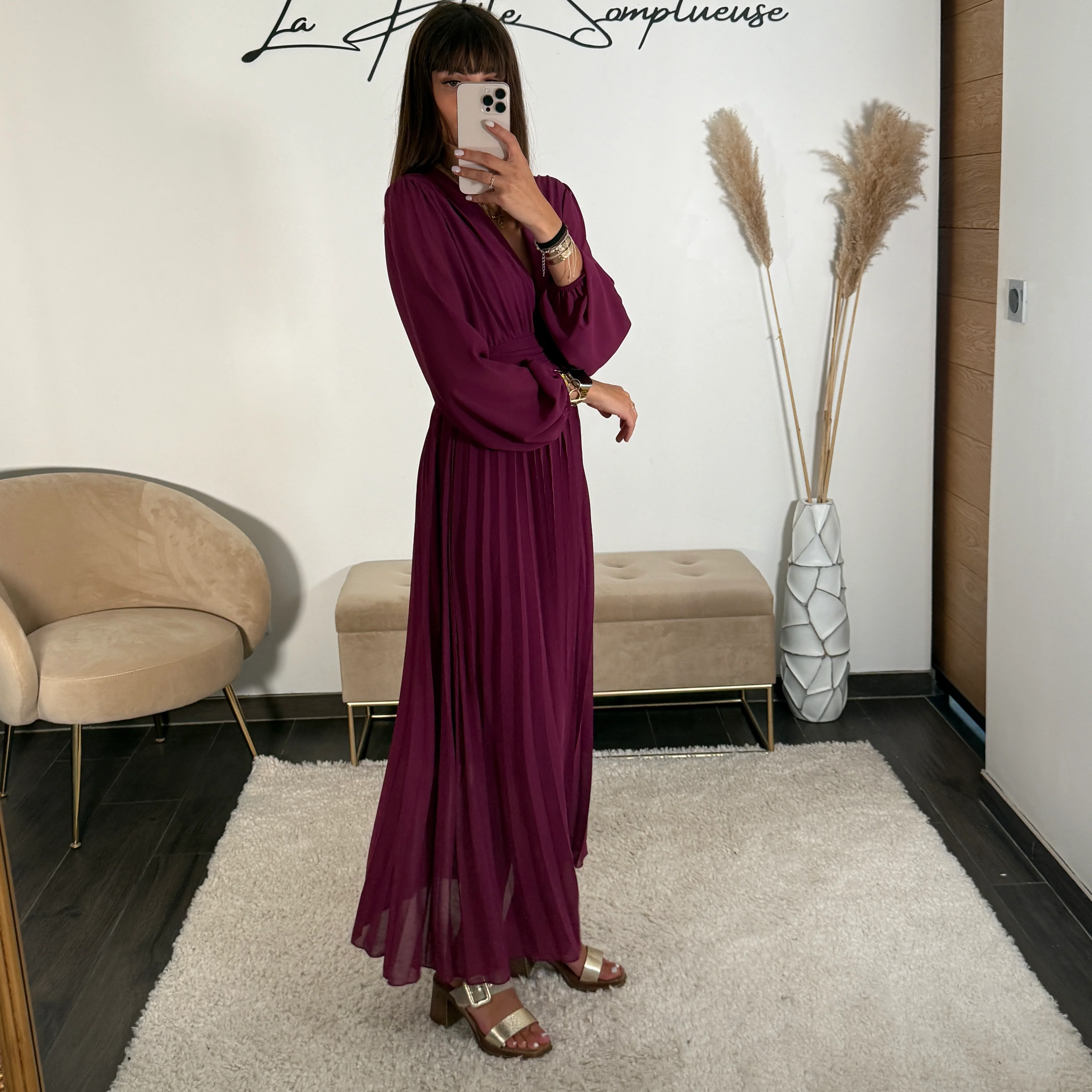ROBE LONGUE MAUVE KARENA - Image 2