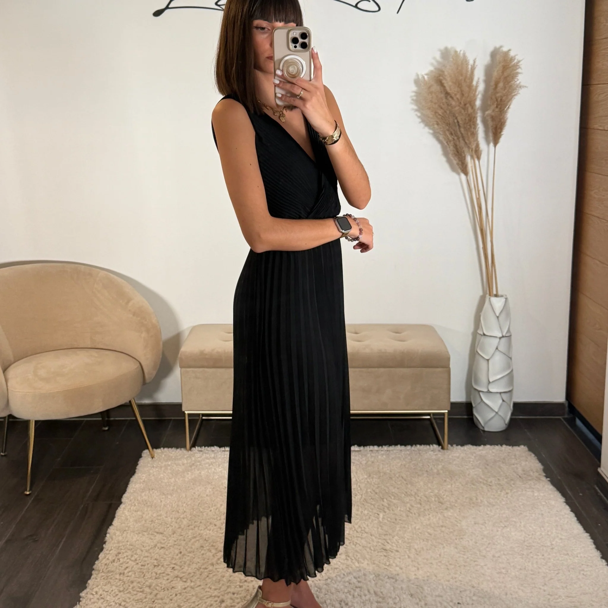 ROBE LONGUE NOIRE AMBRE - Image 2