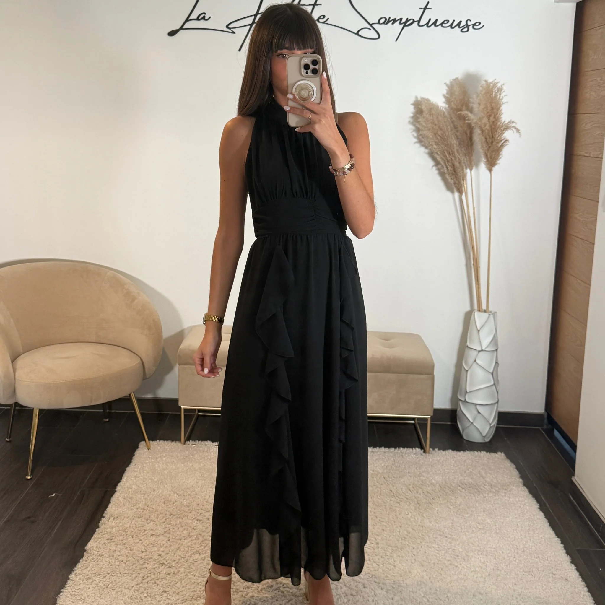 ROBE LONGUE NOIRE JEANNE