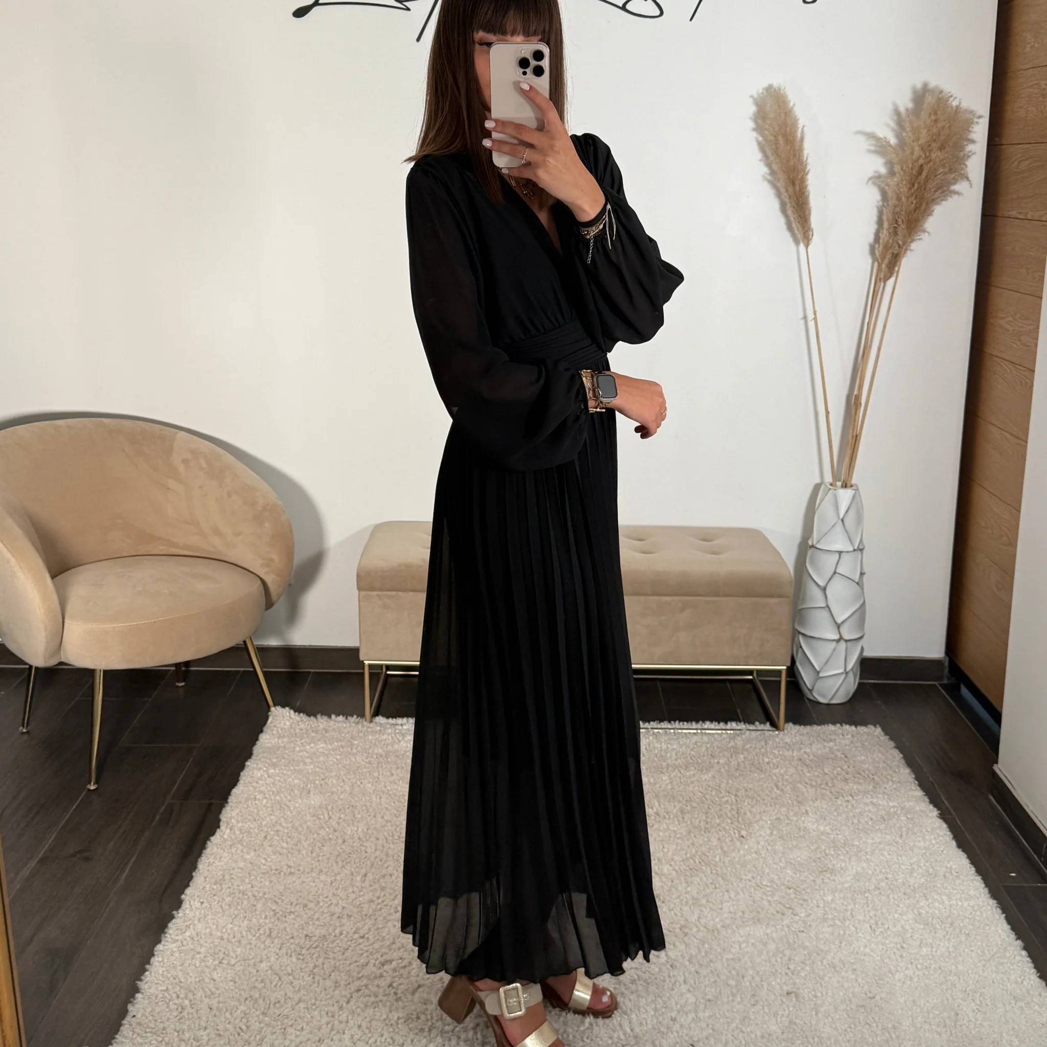 ROBE LONGUE NOIRE KARENA - Image 3