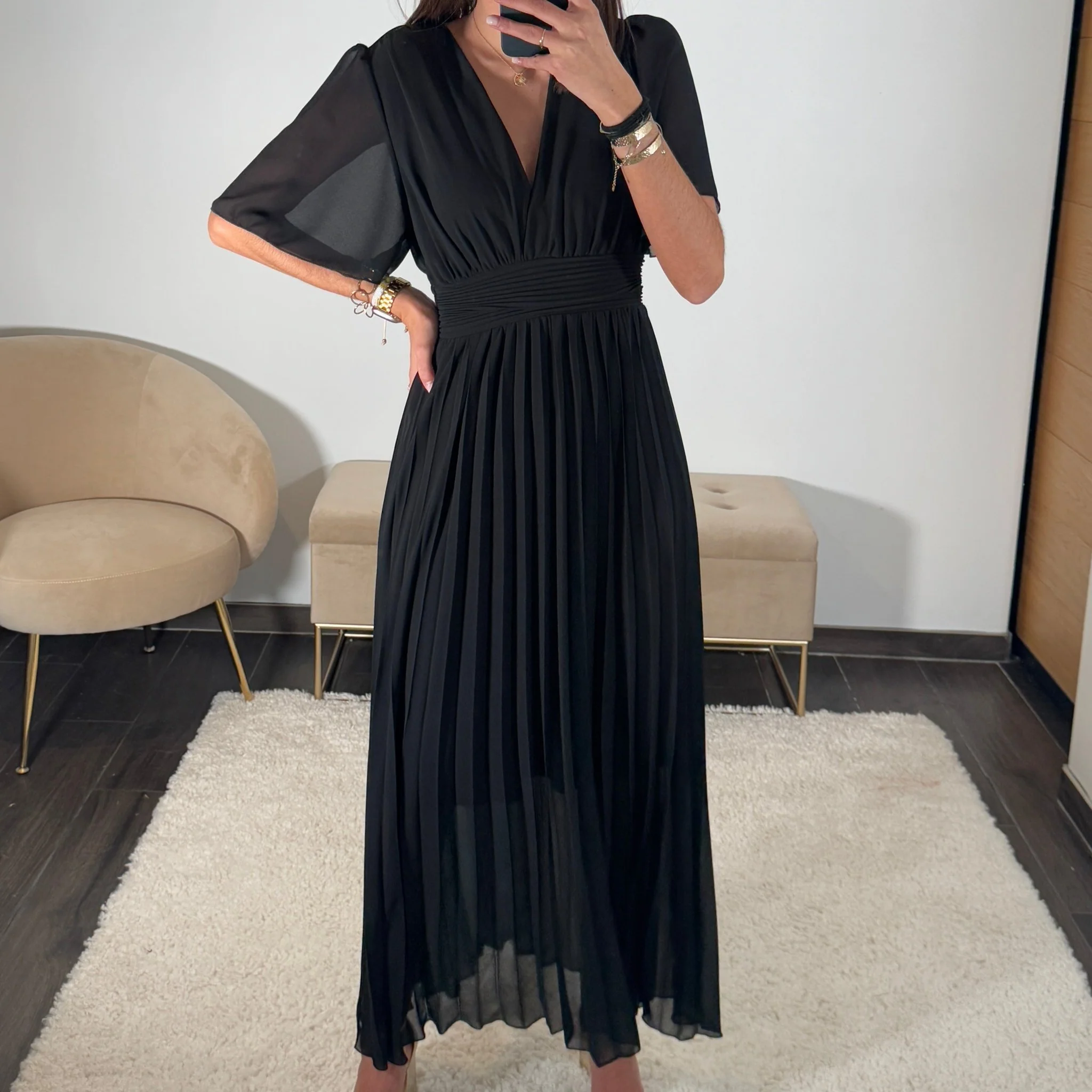 ROBE LONGUE NOIRE KARENE
