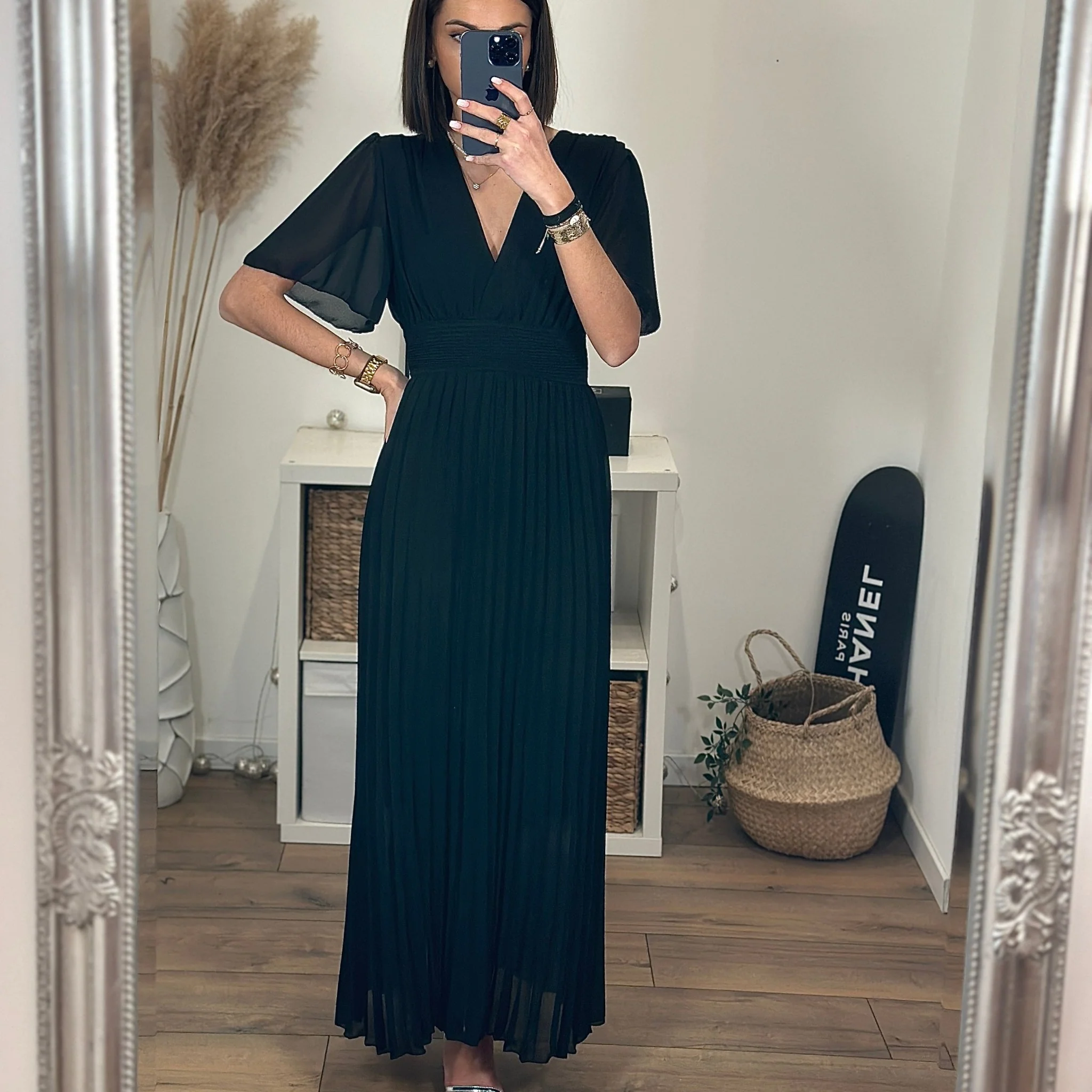 ROBE LONGUE NOIRE KARENE - Image 3