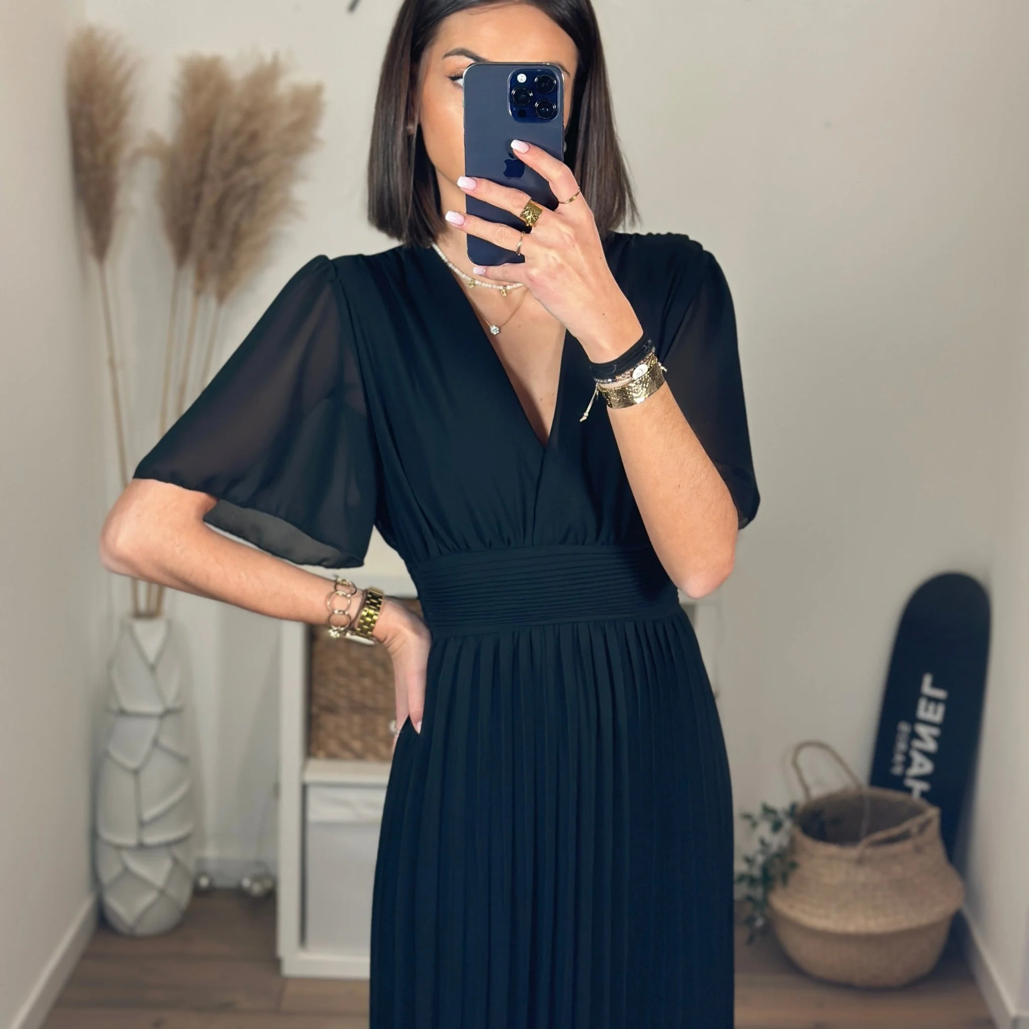 ROBE LONGUE NOIRE KARENE - Image 4