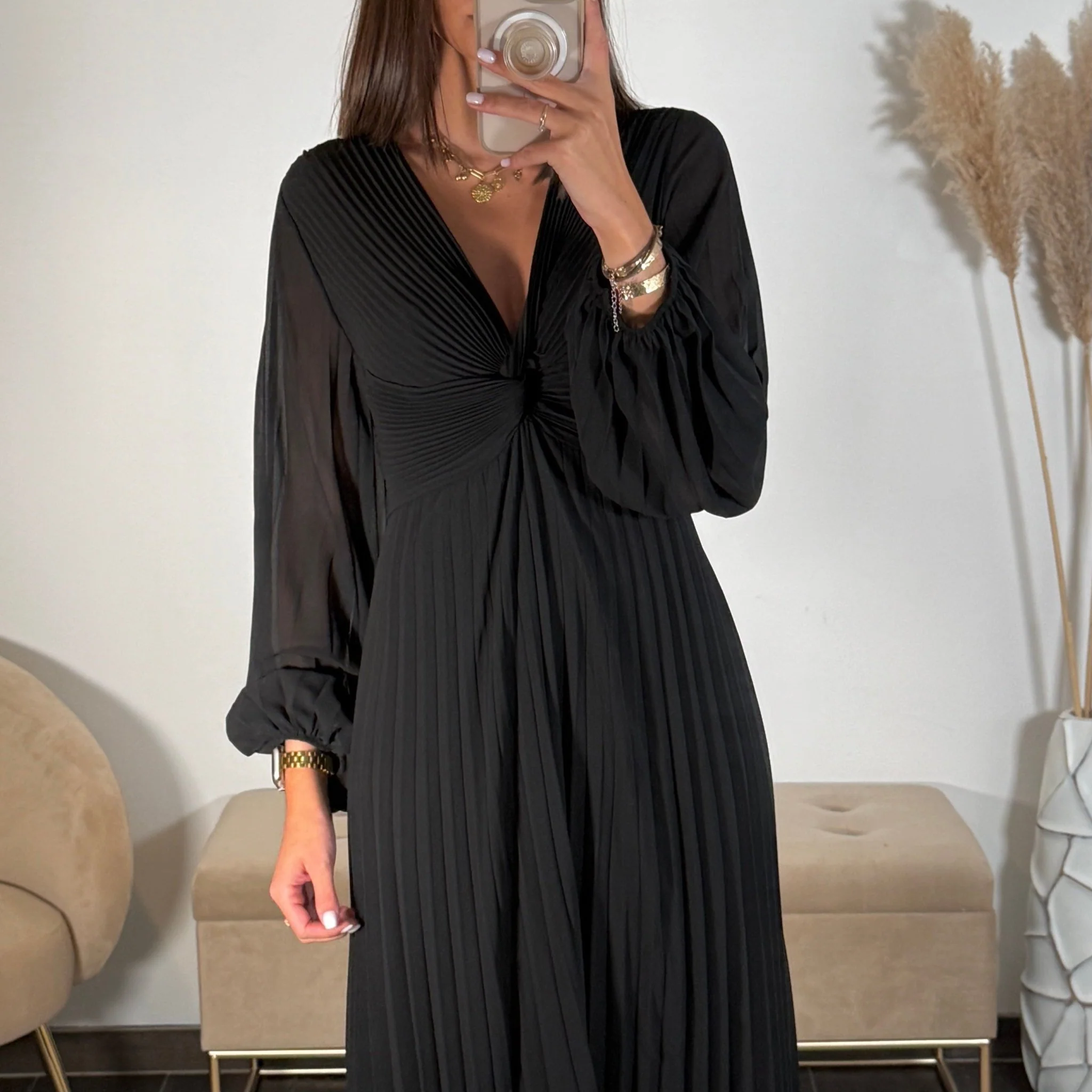 ROBE LONGUE NOIRE MAEVA - Image 2