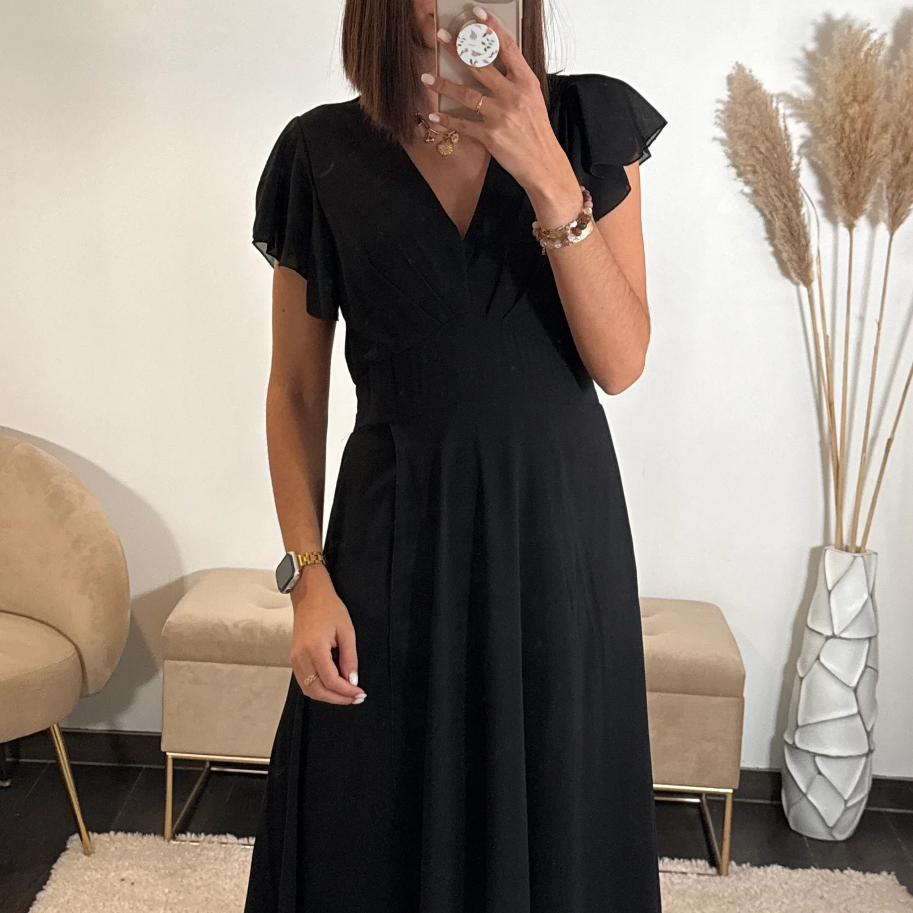 ROBE LONGUE NOIRE OLIVIA - Image 2