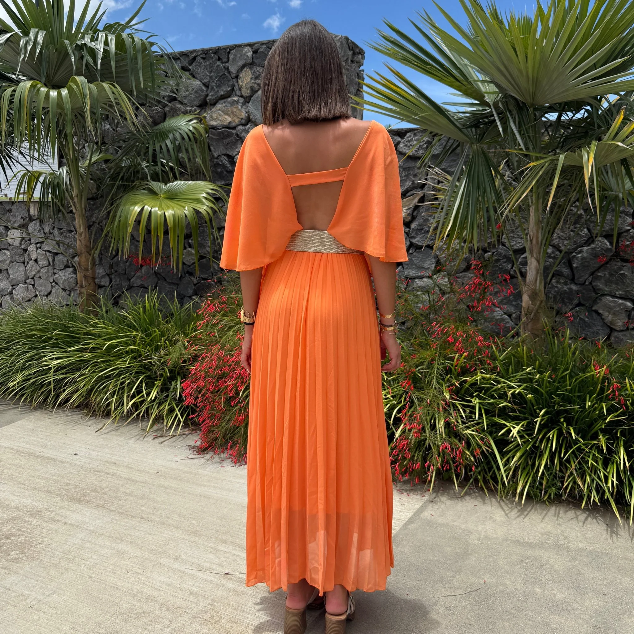 ROBE LONGUE ORANGE JULIA - Image 2