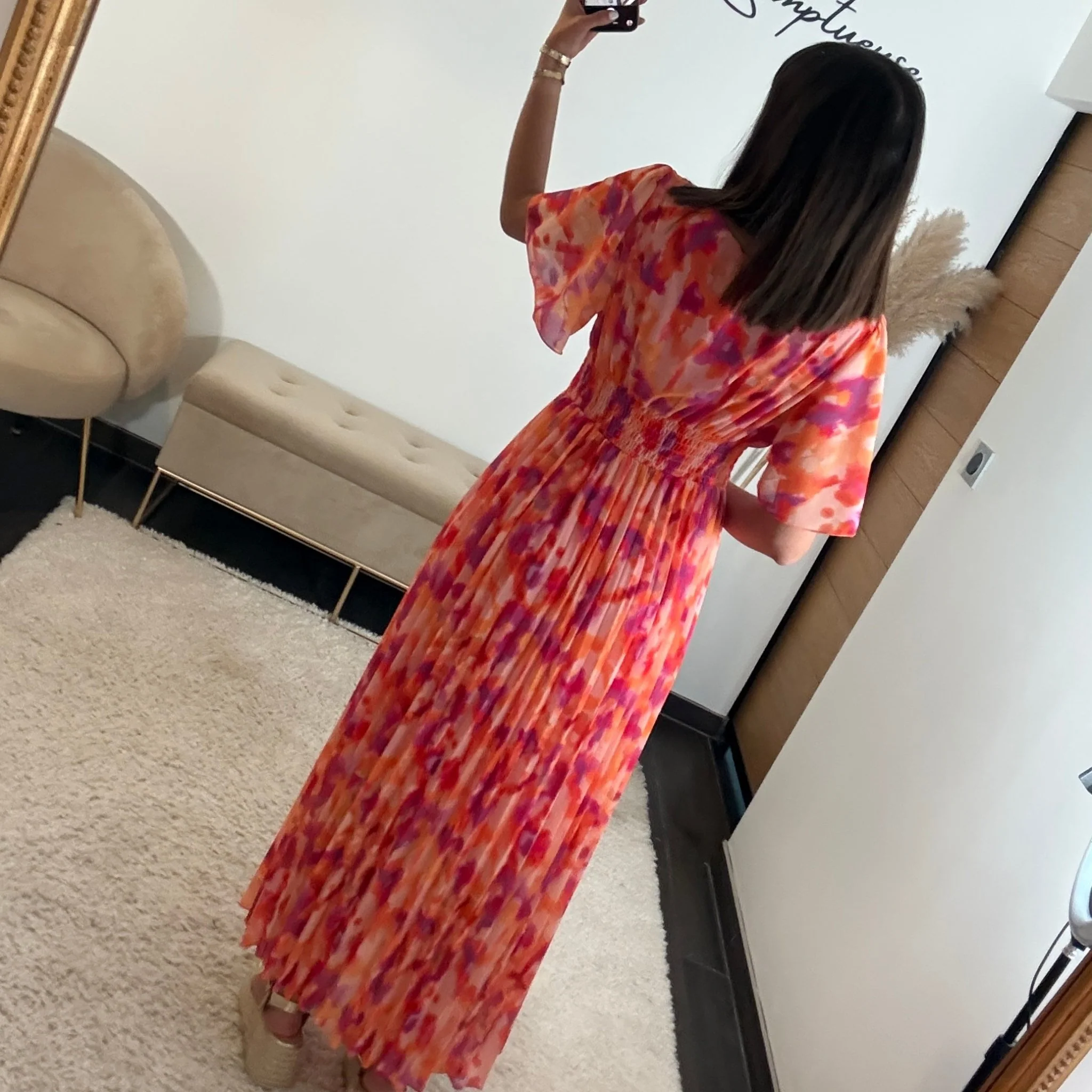ROBE LONGUE PEACHY FUCHSIA KARENE - Image 5