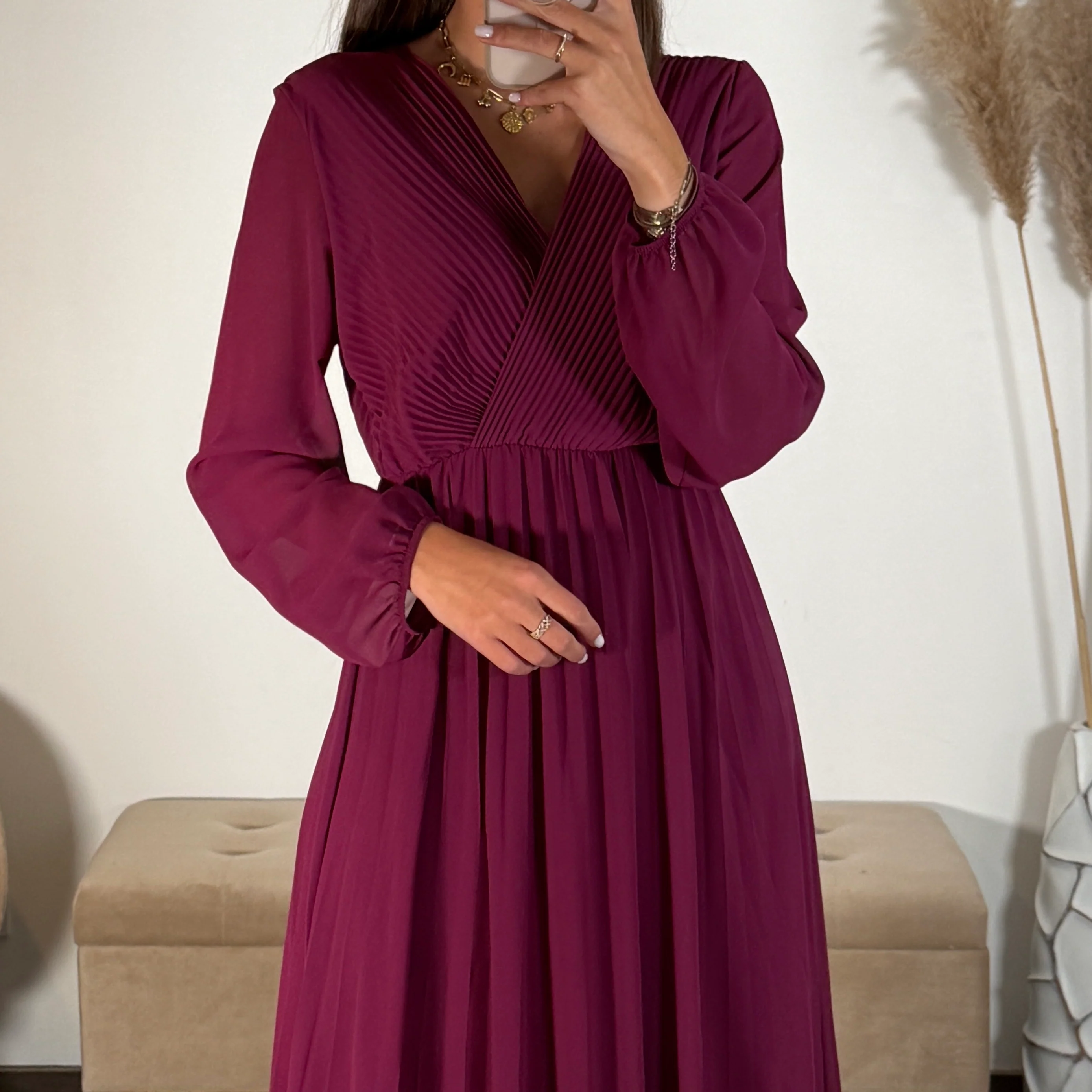 ROBE LONGUE PRUNE ELODIE - Image 3