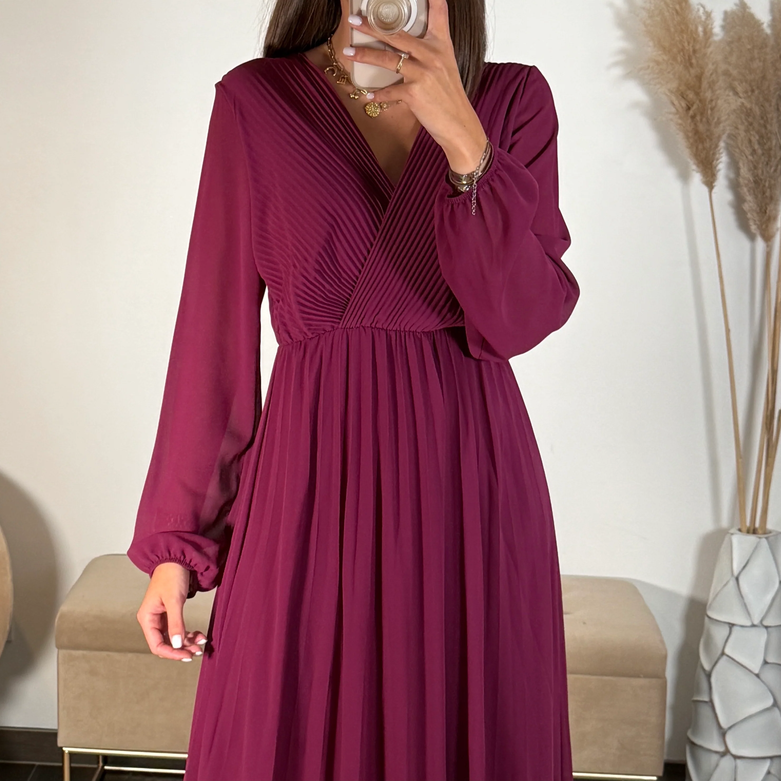ROBE LONGUE PRUNE ELODIE - Image 4