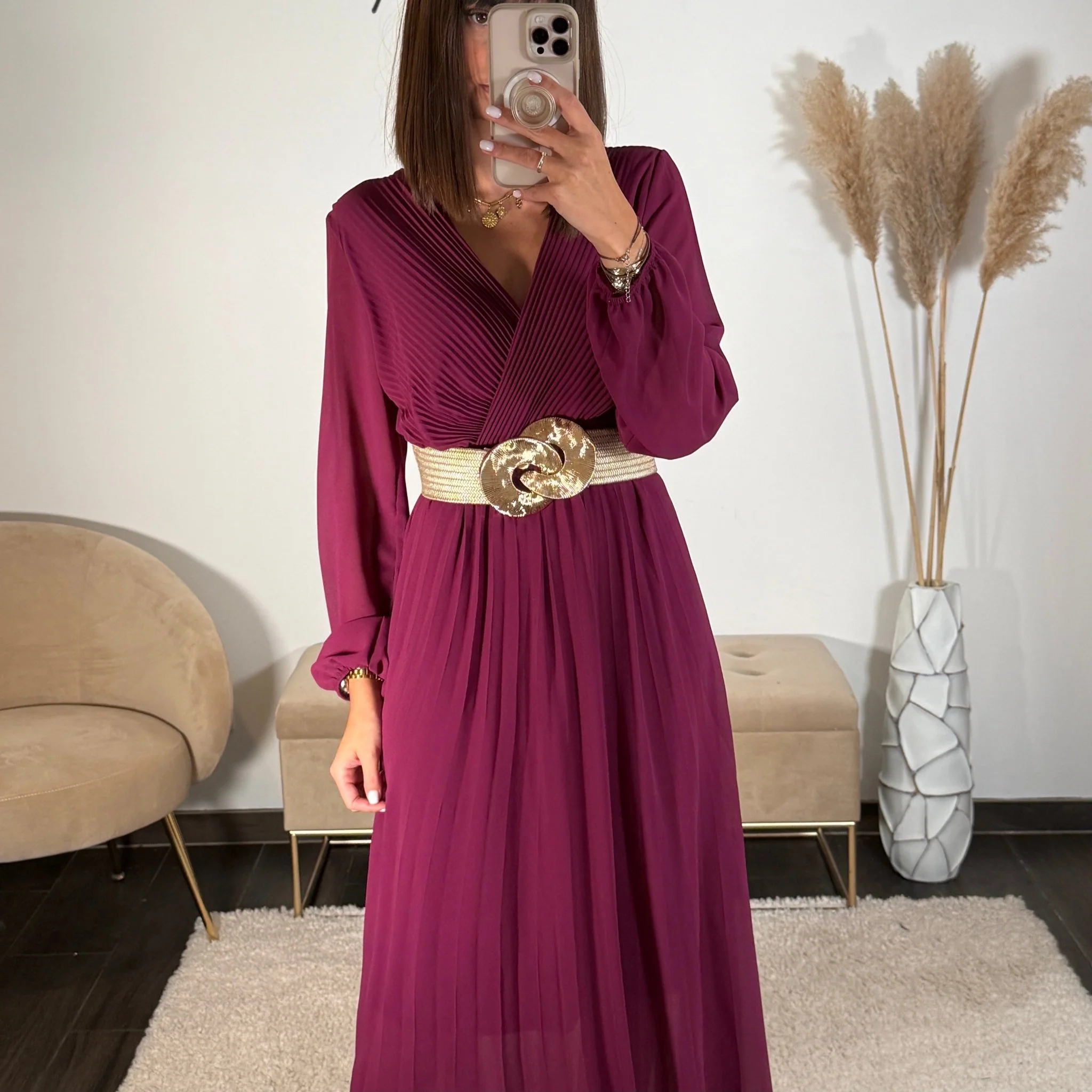 ROBE LONGUE PRUNE ELODIE - Image 7