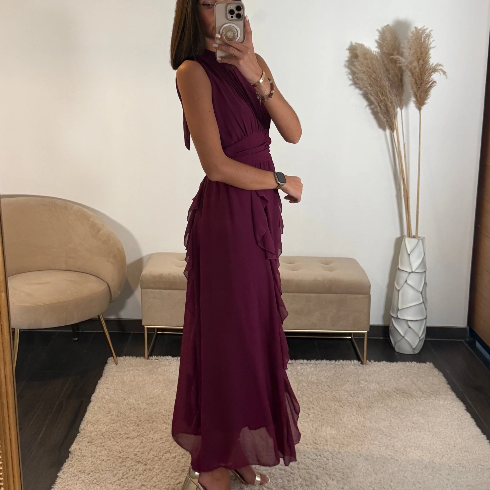 ROBE LONGUE PRUNE JEANNE - Image 2