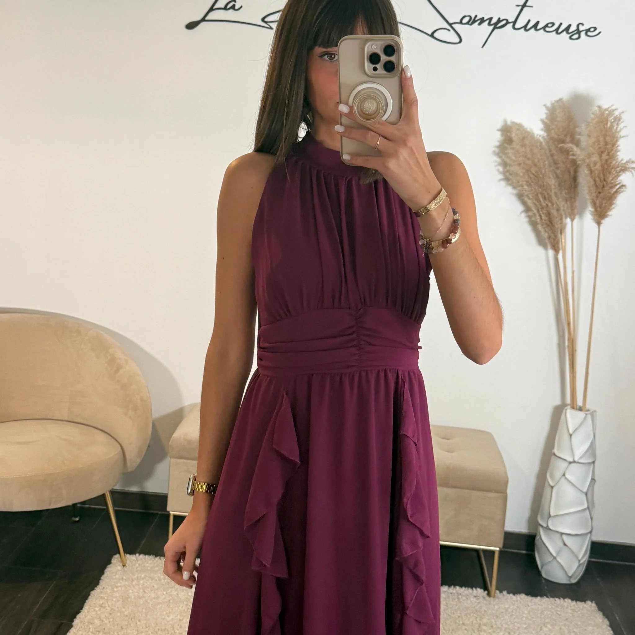 ROBE LONGUE PRUNE JEANNE - Image 3