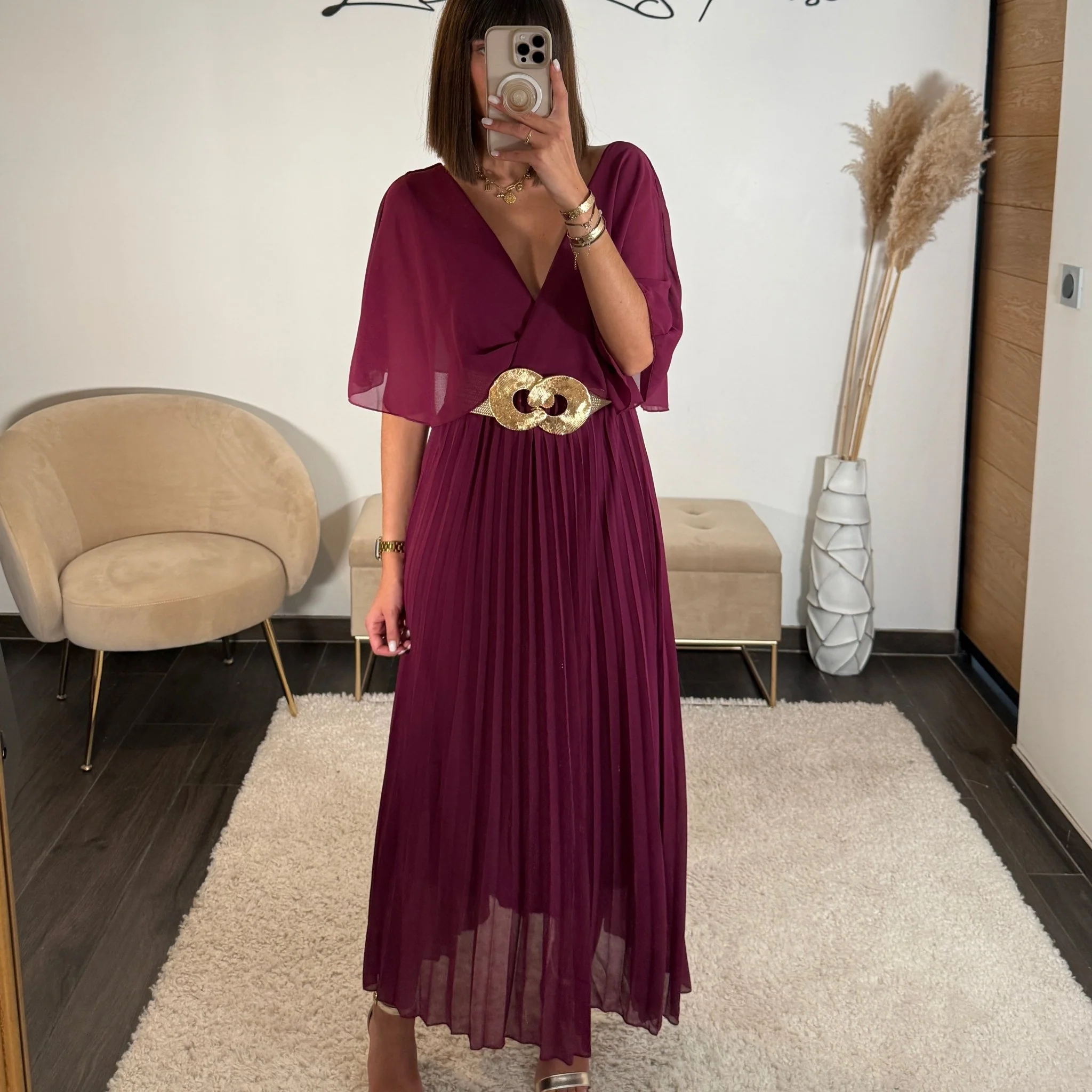 ROBE LONGUE PRUNE JULIA