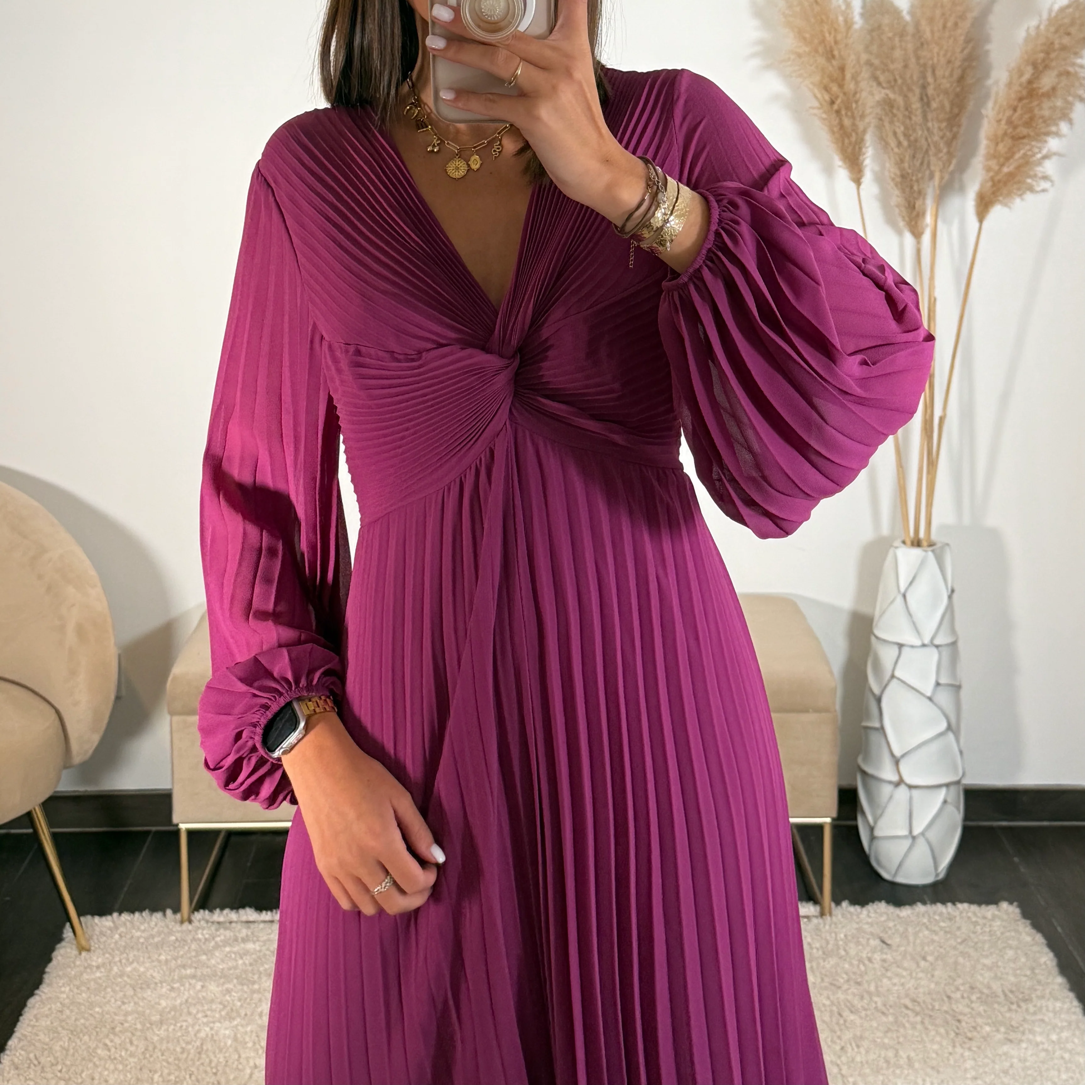 ROBE LONGUE PRUNE MAEVA - Image 2